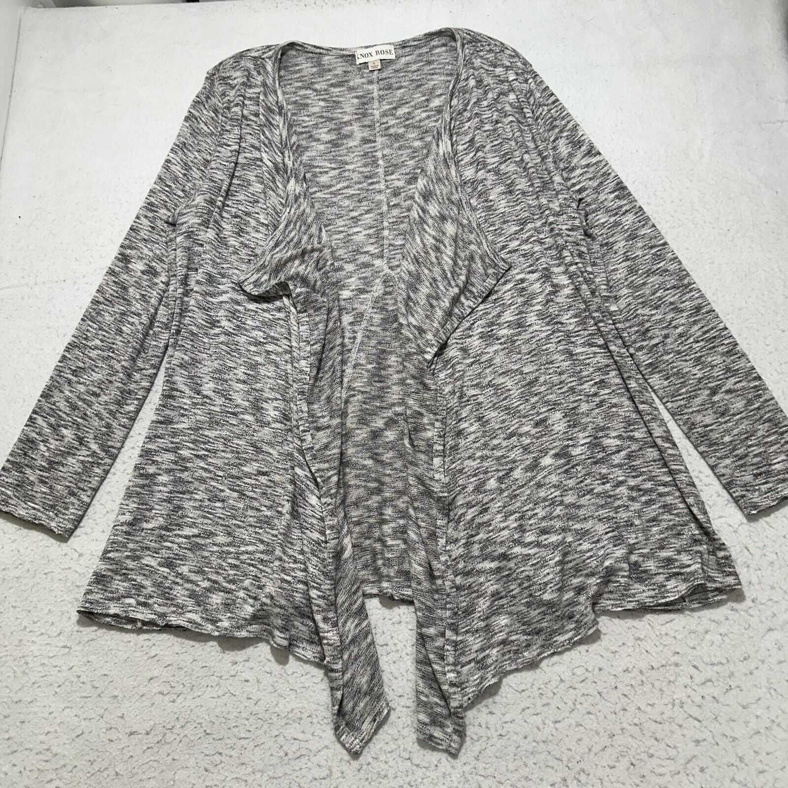 Other Knox Rose Large Waterfall Cardigan Duster Sweater Gray Size L / US 10 / IT 46 - 1 Thumbnail