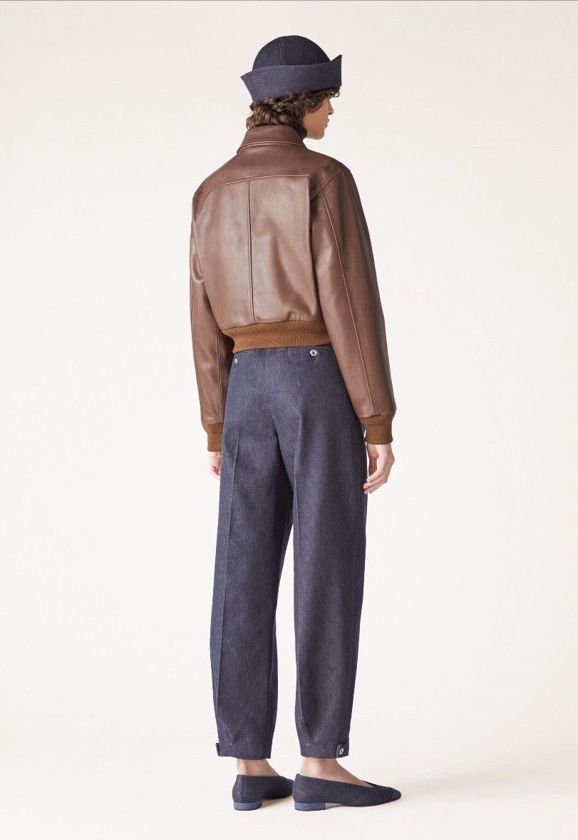 Loro Piana o1srvl11e0825 FAN3547 Cropped Leather Bomber Jacket in Brown Size M / US 6-8 / IT 42-44 - 5 Thumbnail