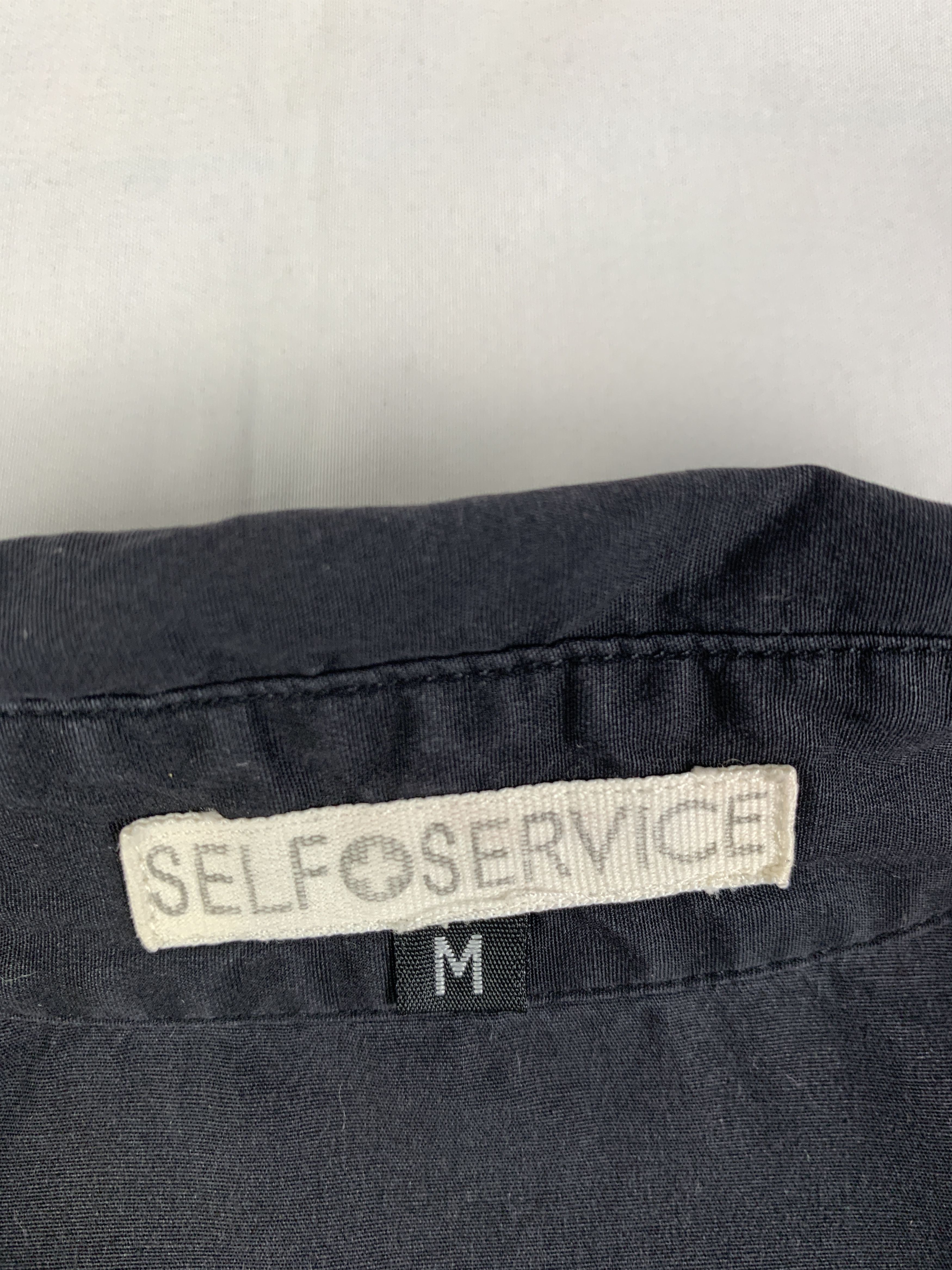 Japanese Brand SELF+SERVICE Black Lace Halfsleeves Blouse (M) Size M / US 6-8 / IT 42-44 - 8 Thumbnail