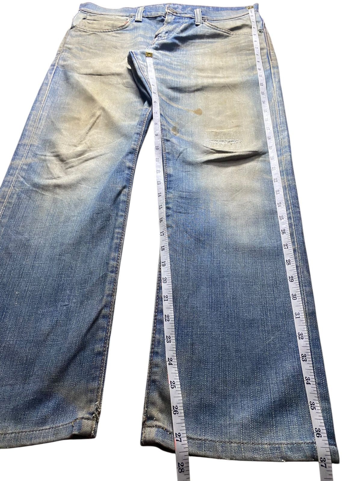 Edwin Edwin Japanese brand Grunge Distressed Jeans Size US 34 / EU 50 - 16 Thumbnail