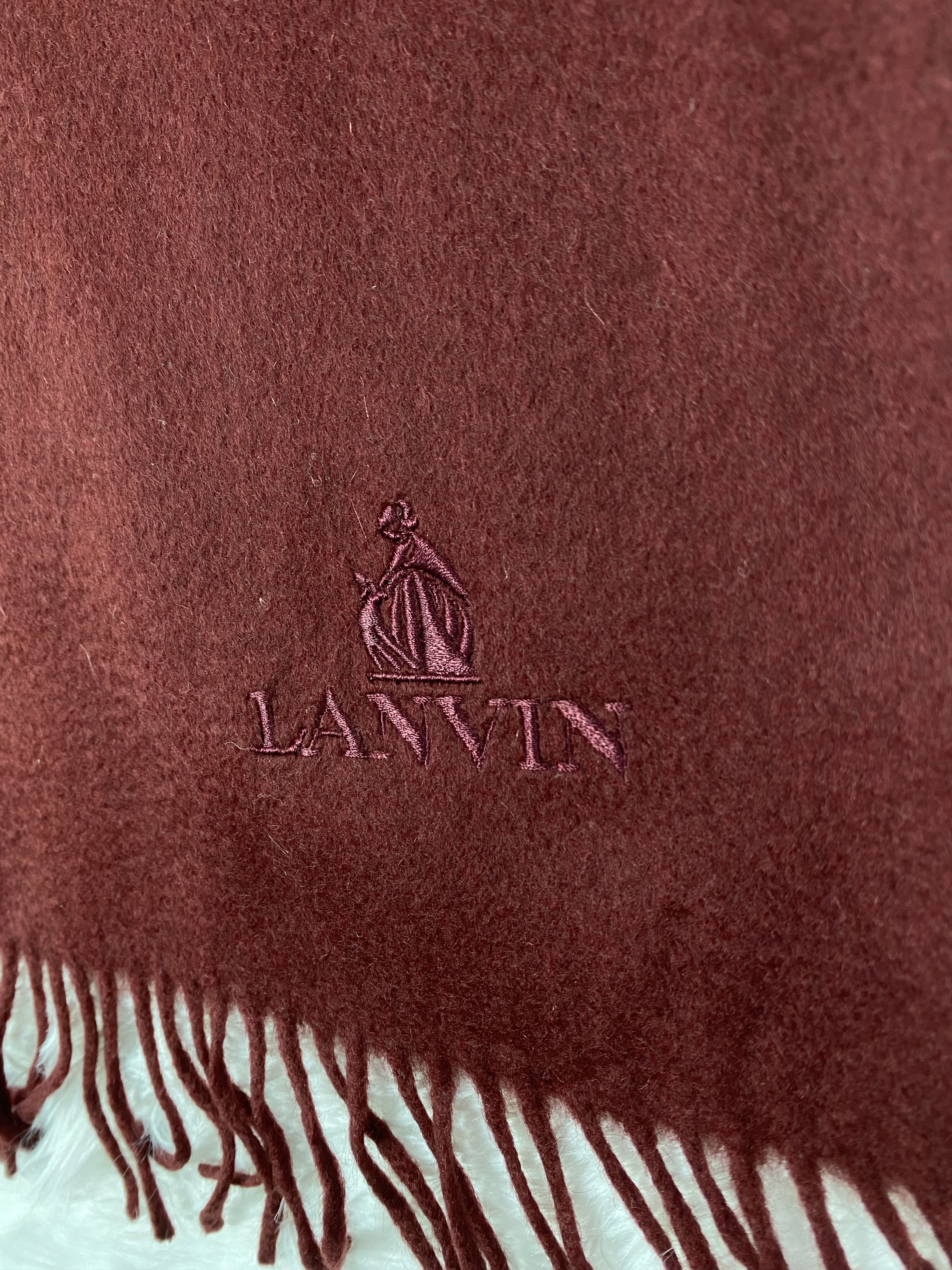 Lanvin Vintage Lanvin Cashmere Scarf / Muffler Neckwear PM0082 Size ONE SIZE - 3 Thumbnail