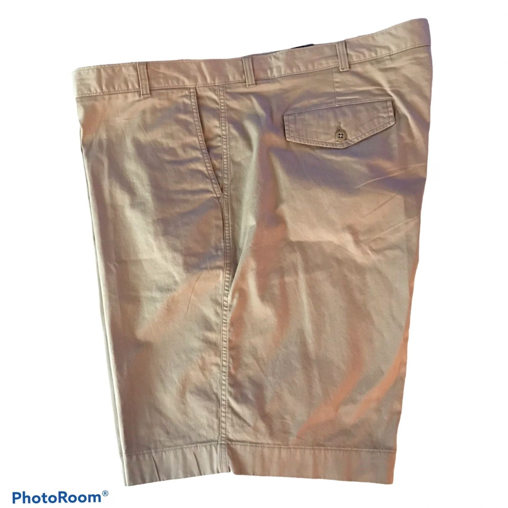 Cremieux Cremieux Madison Shorts Mens 52 Khaki Flat Front Inseam 10 Garment Dyed Beige Casual Grown Men Size US 36 / EU 52 - 3 Thumbnail