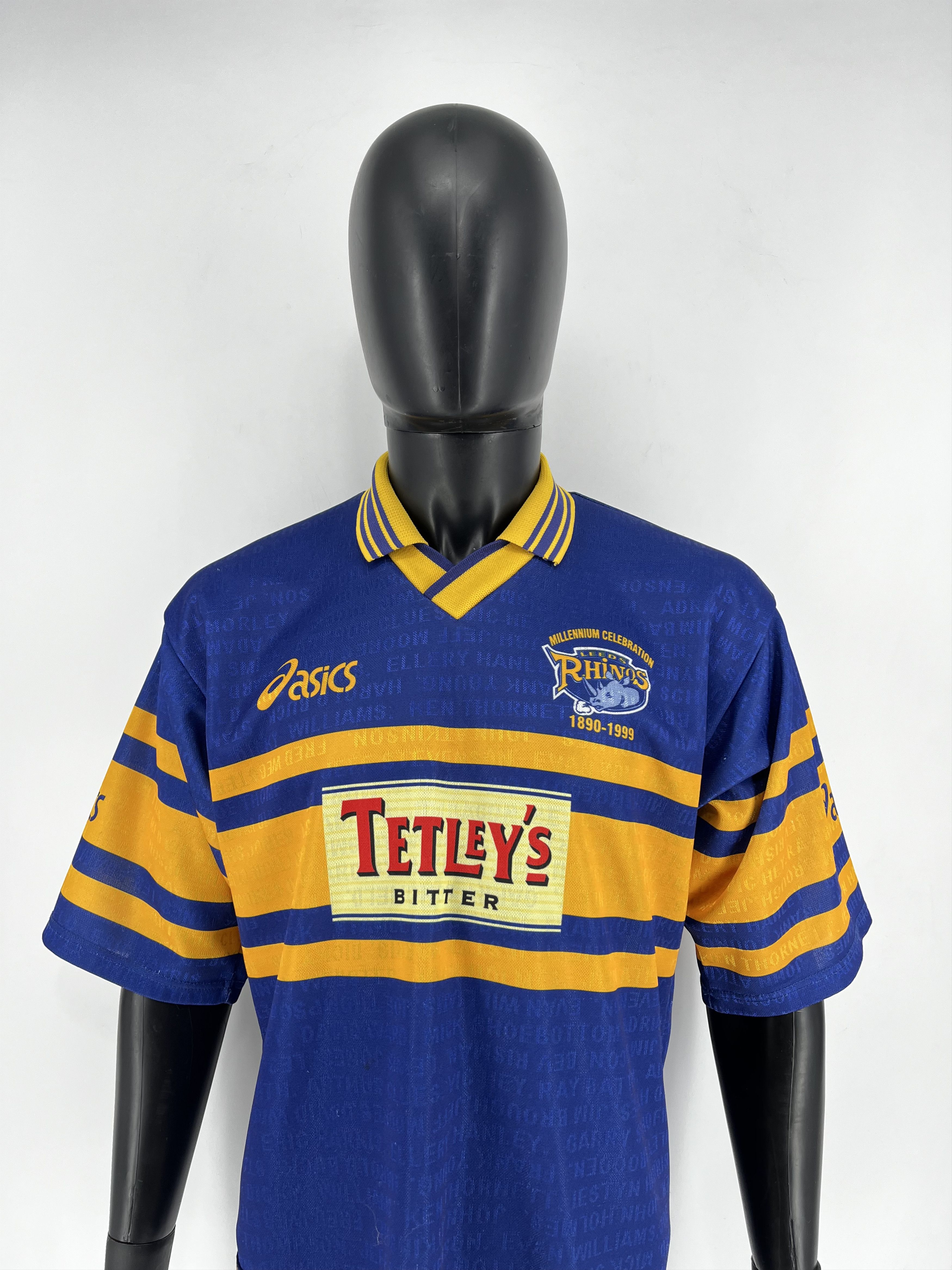 Asics × Vintage Vintage Leeds Rhinos Home Rugby Shirt Jersey ASICS Size US L / EU 52-54 / 3 - 1 Thumbnail