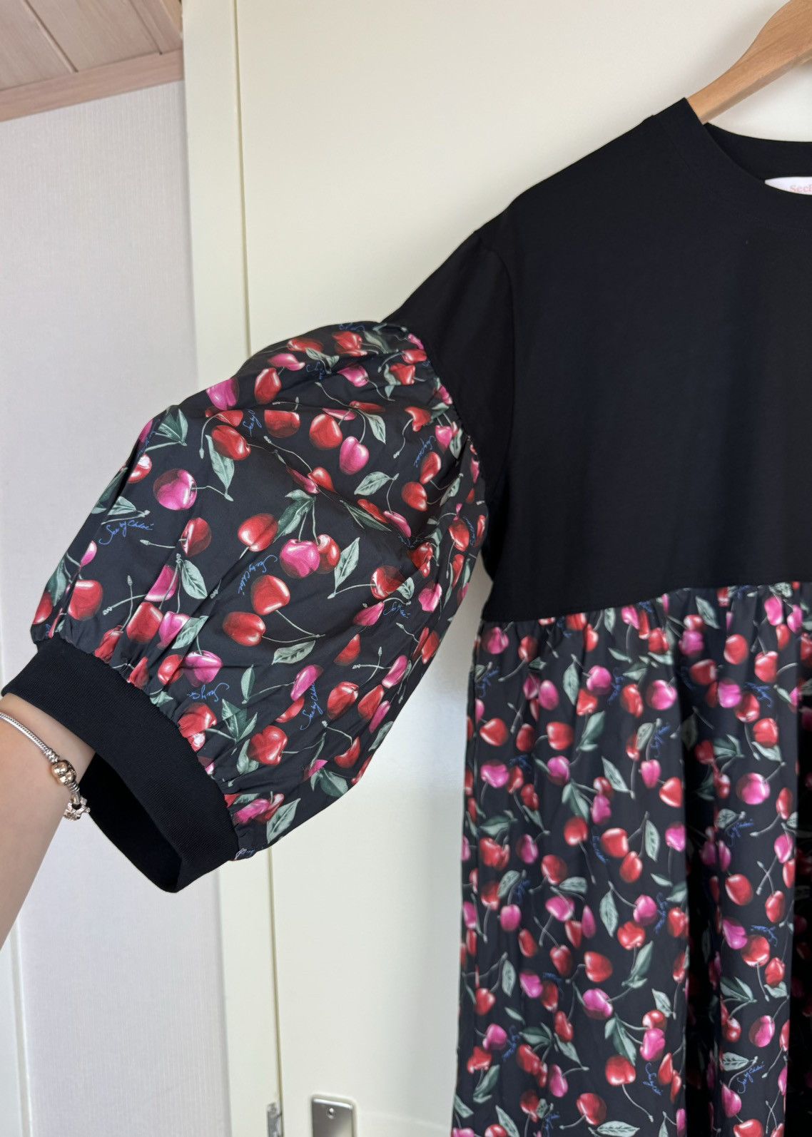 Chloe × See by Chloe See by Chloe babydoll poplin cherry print dress gown cotton Size XL / US 12-14 / IT 48-50 - 5 Thumbnail