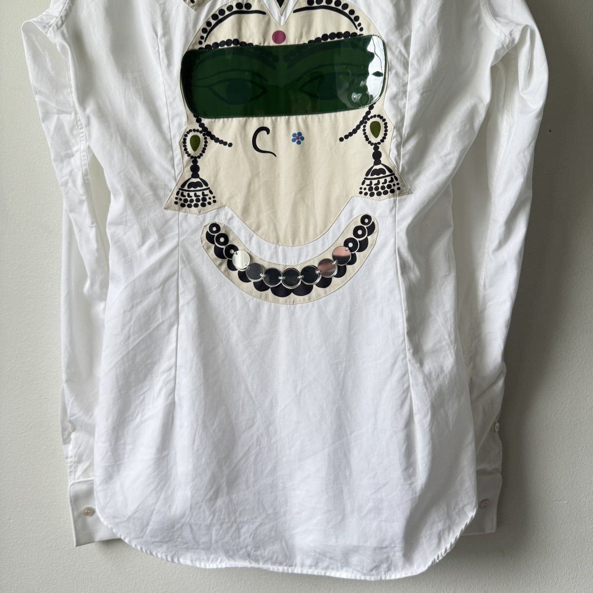 Miu Miu Miu Miu SS2005 White Shiva Embellished Shirt Size US S / EU 44-46 / 1 - 6 Thumbnail