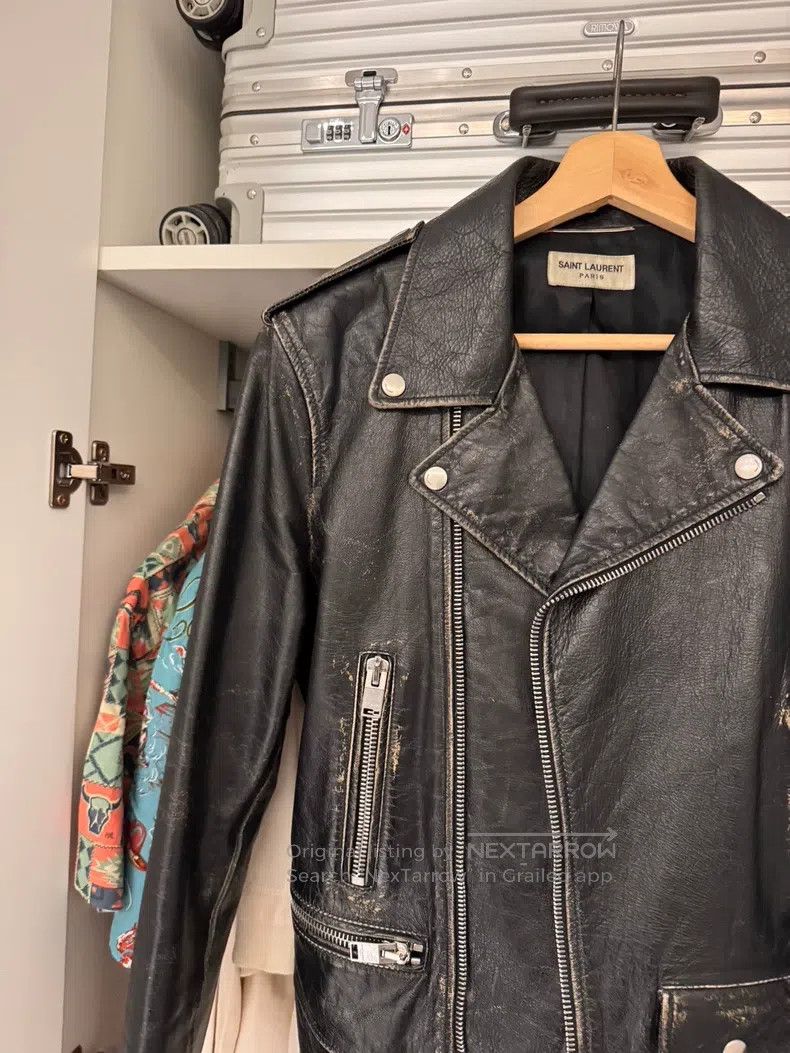 Saint Laurent Paris Saint Laurent Paris Distressed L01 Cowhide Leather Jacket Size US M / EU 48-50 / 2 - 4 Thumbnail