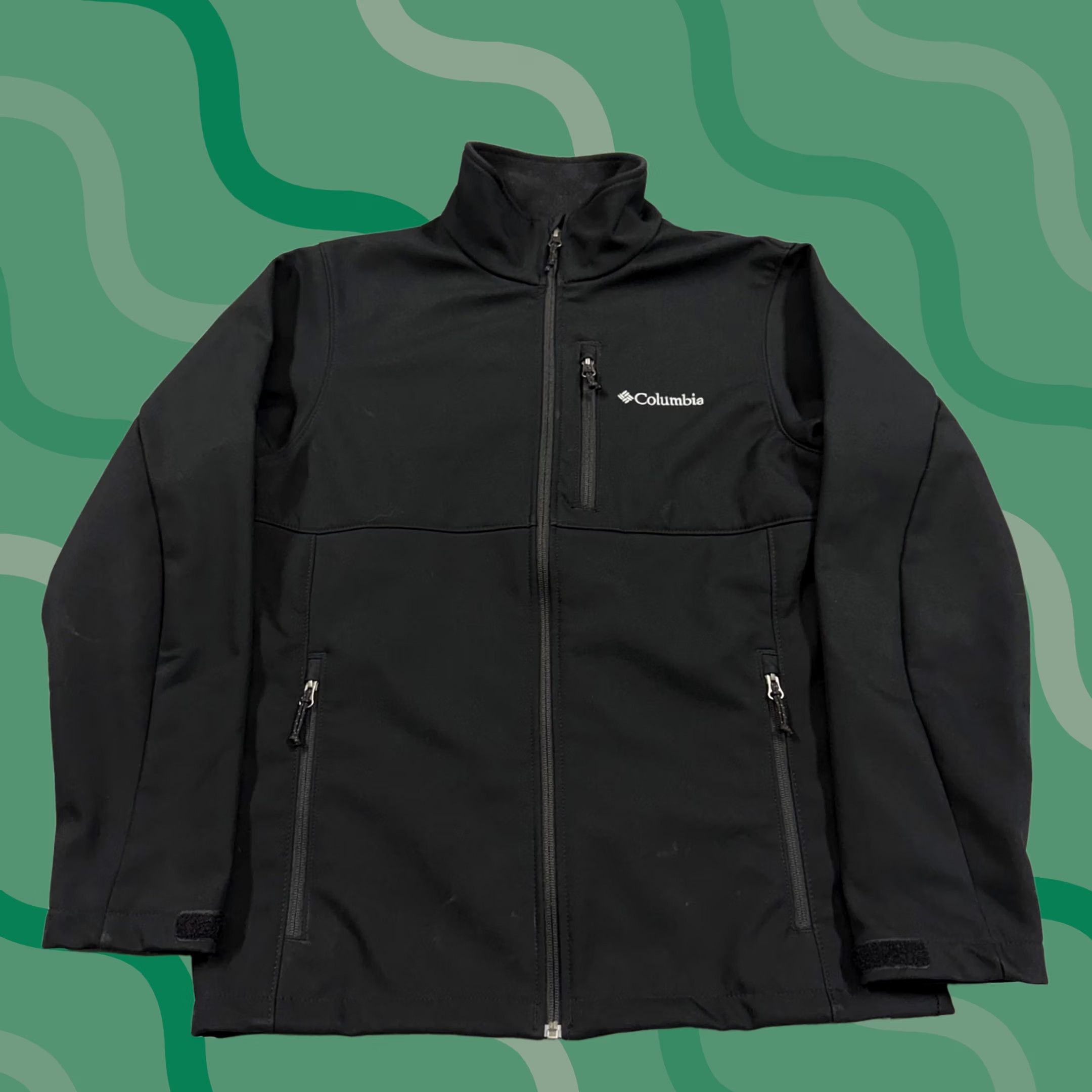 Vintage Columbia Jacket Mens M Black Softshell Full Zip Lined Pockets Outdoor Size US M / EU 48-50 / 2 - 1 Thumbnail