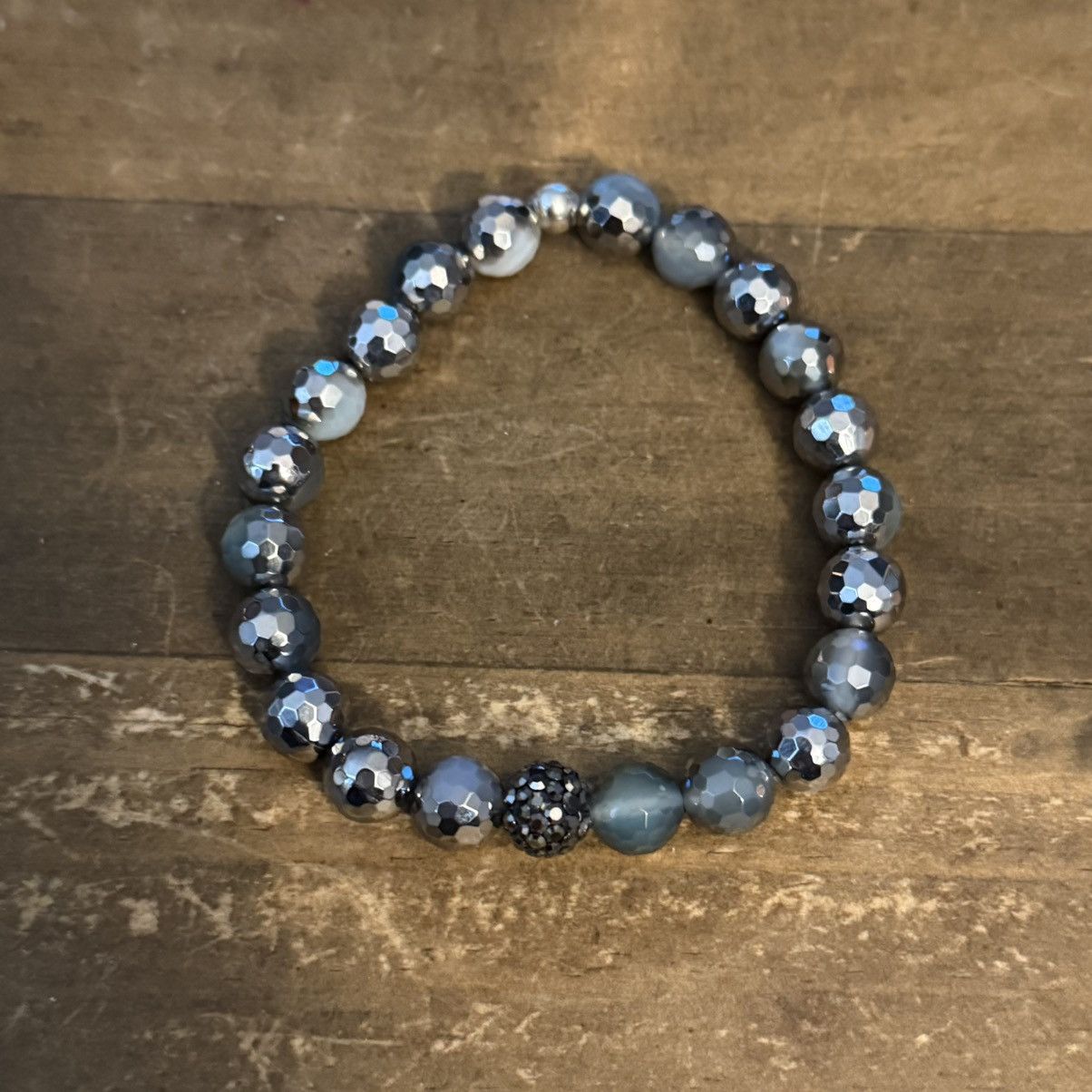 Other Metallic and hematite stackable beaded stretch bracelets Size ONE SIZE - 6 Thumbnail