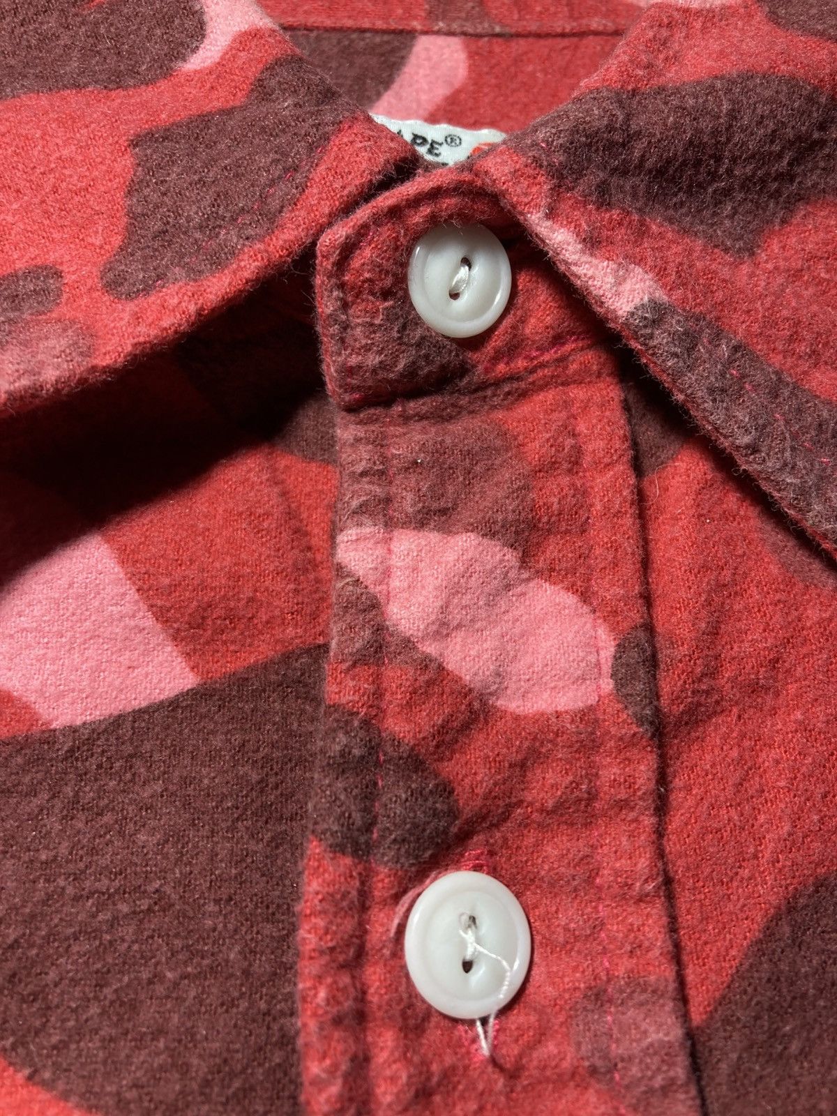 Bape 2010 Bape Red Full Camo Button Up Pirate Nigo OG Size US M / EU 48-50 / 2 - 5 Thumbnail