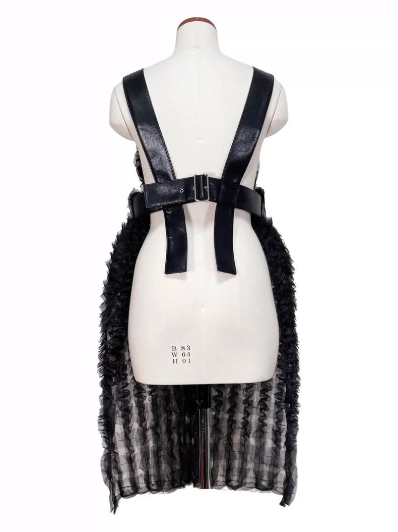 Comme des Garcons Comme Des Garcons Black tulle pleated leather suspender wa Size S / US 4 / IT 40 - 5 Thumbnail