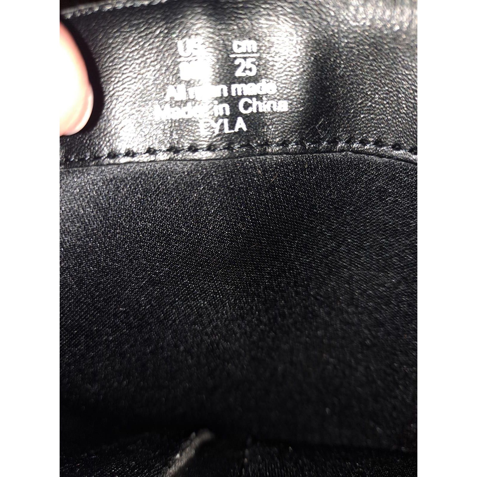 Other Black Faux Alligator Skin Knee High Boots with Size Zip Size Size US 8 / IT 38 - 6 Thumbnail