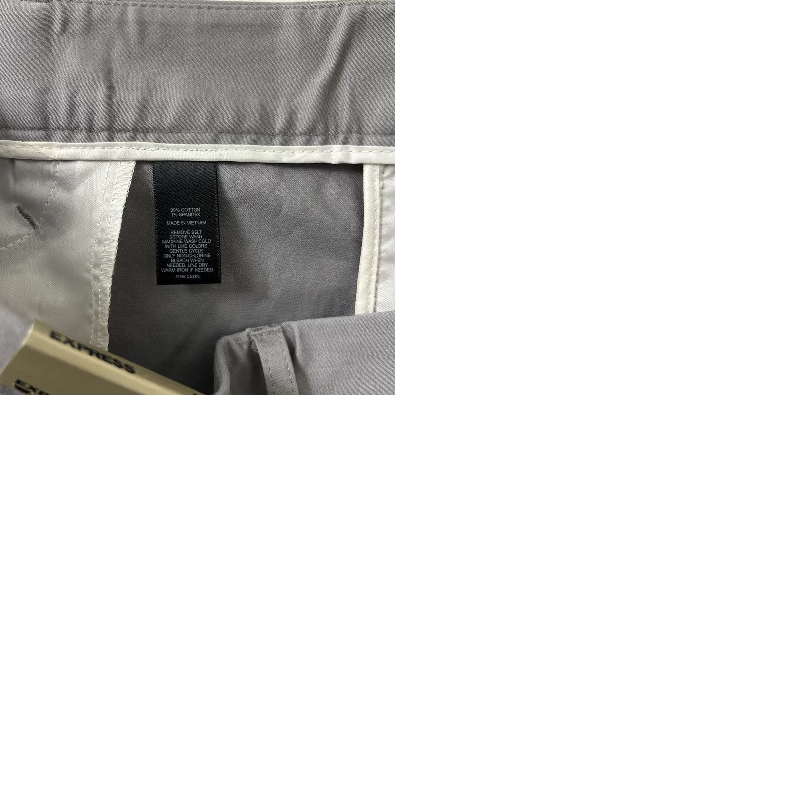 Express VINTAGE: No Express Editor Shorts Womens Size 2 Gray NWT Cotton Blend Stretch Cuffed Chino 4.5in Inseam Pockets Wool? Size 26" / US 2 / IT 38 - 9 Thumbnail