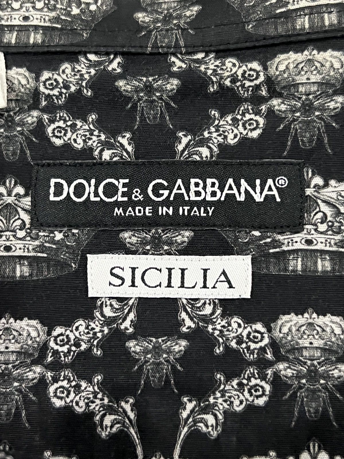 Dolce & Gabbana Dolce & Gabbana Crown Print Shirt Size US XXS / EU 40 - 13 Thumbnail