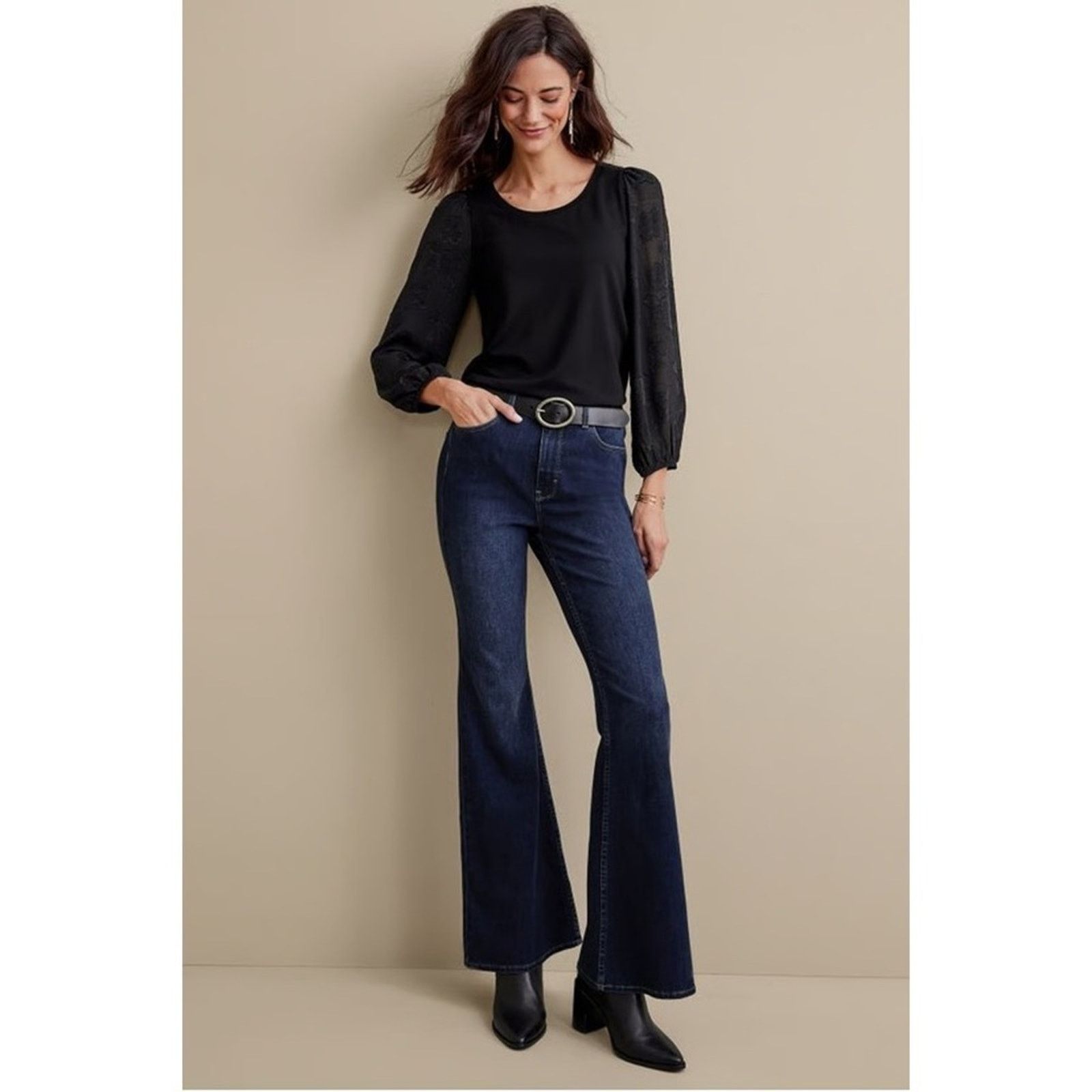 Soft Surroundings Soft Surroundings Ultimate Denim Flare Jeans Women’s 2 Size 26" / US 2 / IT 38 - 1 Thumbnail
