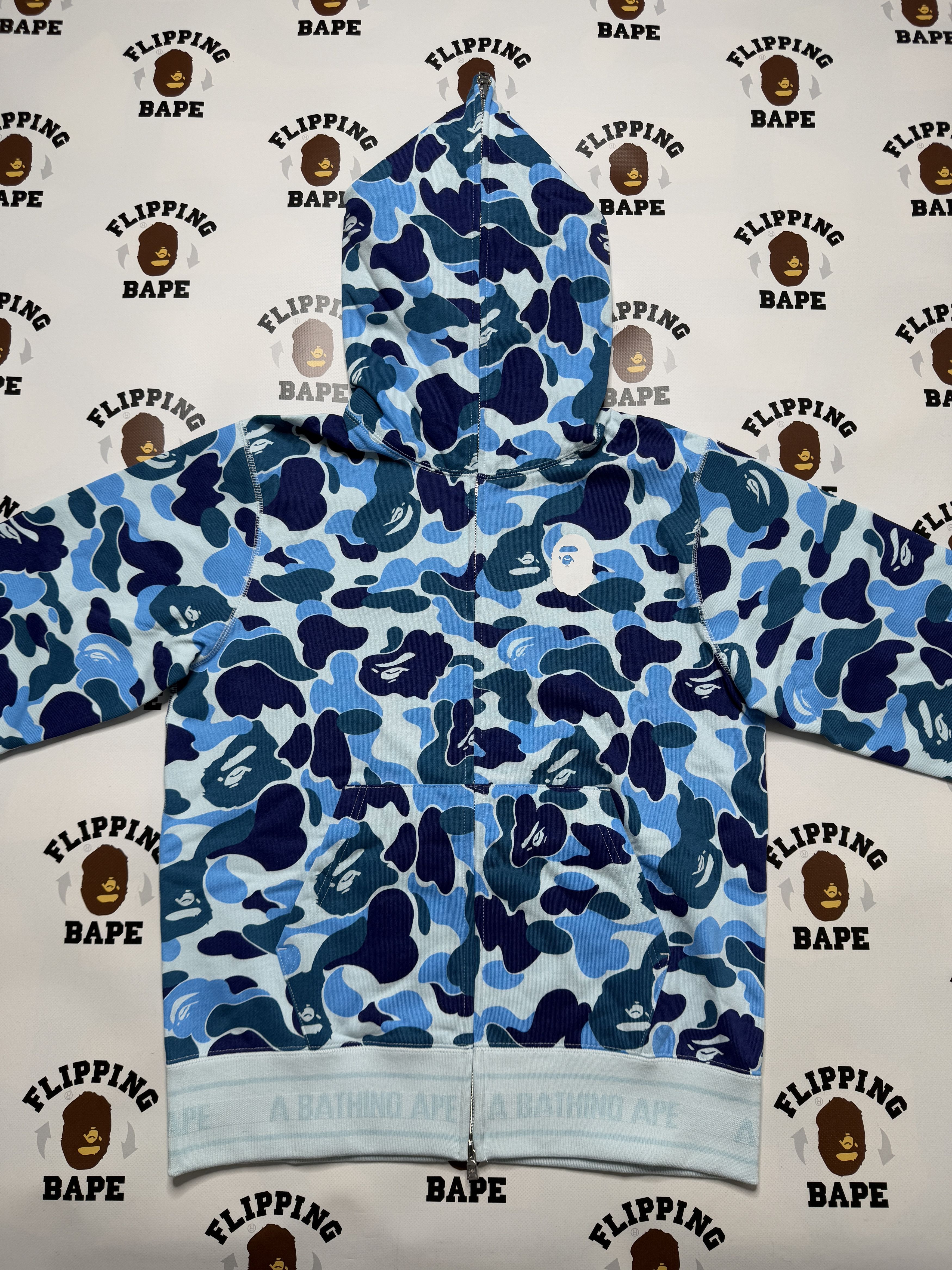 Bape BAPE ABC CAMO LOGO RIB FULL ZIP HOODIE Size US L / EU 52-54 / 3 - 10 Thumbnail