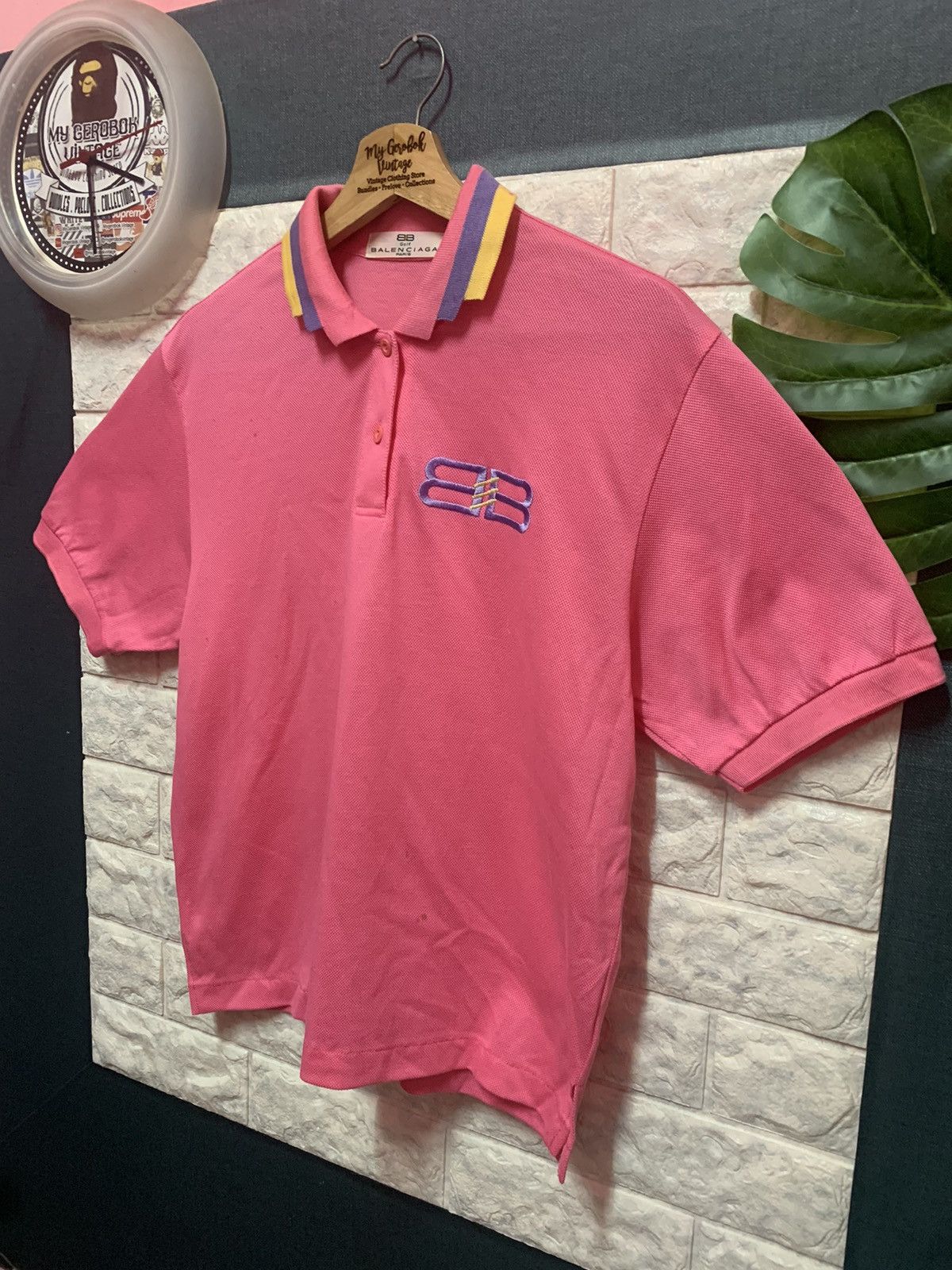 Balenciaga RARE!! Polo Shirt BALENCIAGA Size L / US 10 / IT 46 - 2 Thumbnail