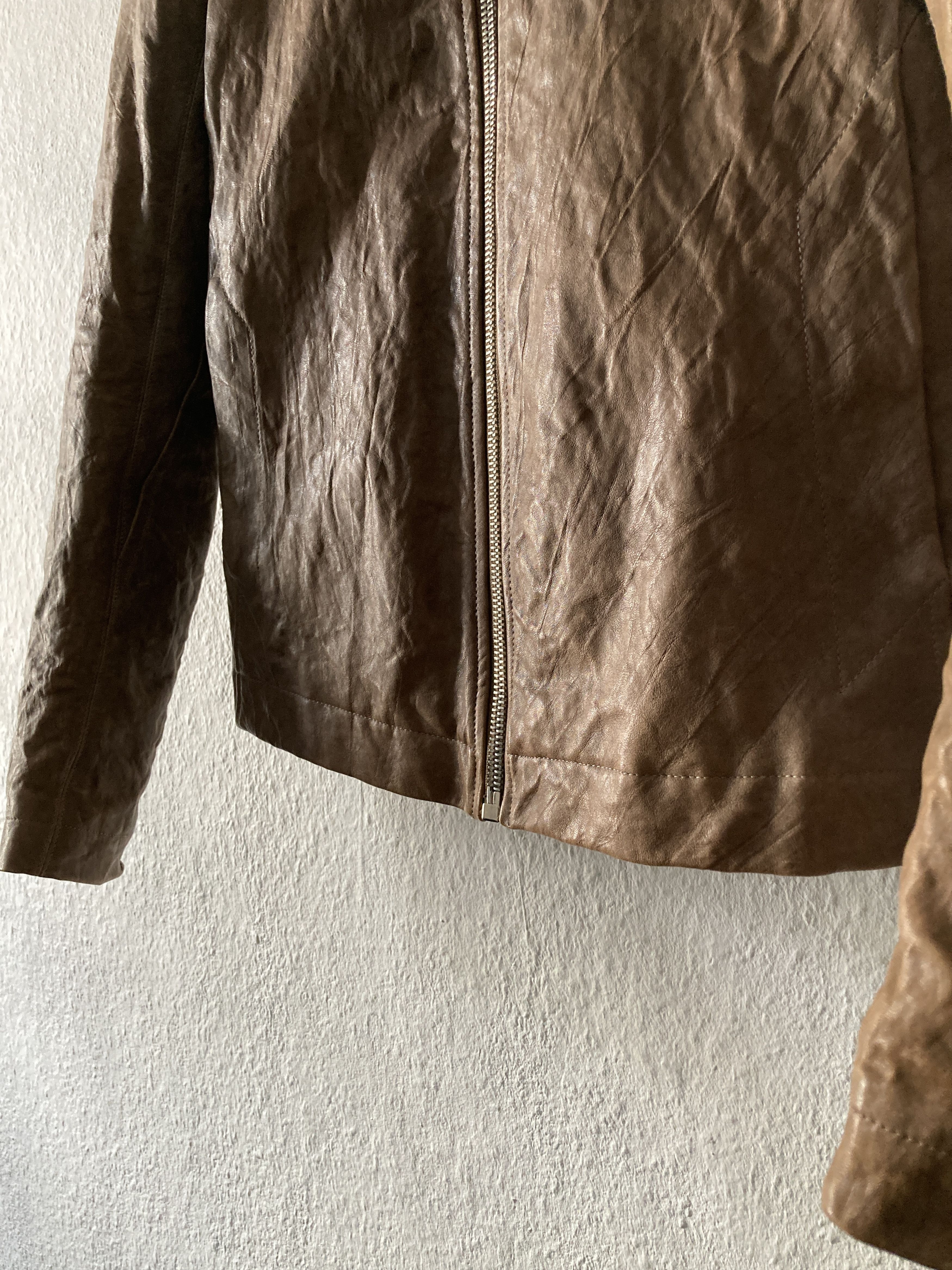 Rick Owens F/W 09 “CRUST” Hammered Lamb Mollino Leather Jacket Dust L Size US L / EU 52-54 / 3 - 5 Thumbnail