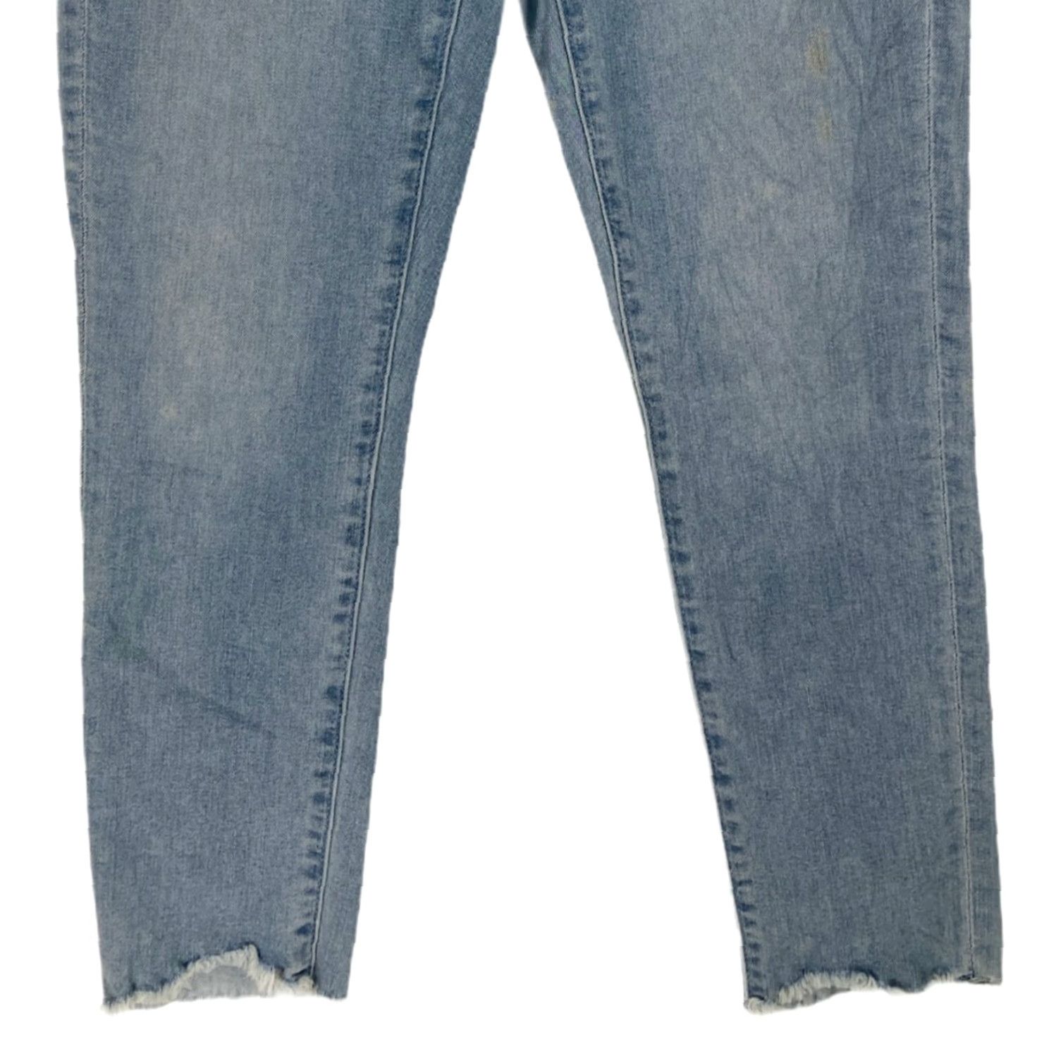 Loft LOFT Women's Light Wash Distressed Skinny Jeans Size 28 Blue Denim Ankle 5-Pocket High Rise Size 28" / US 6 / IT 42 - 6 Thumbnail