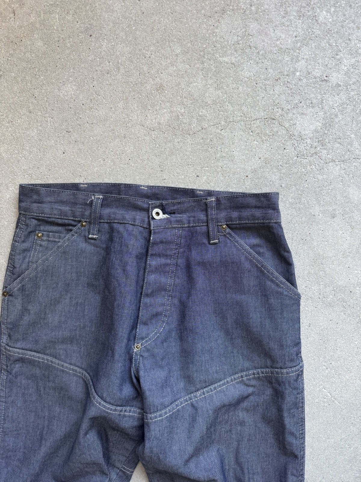G-Star Vintage G-Star Raw Long Stacked Double Knee Jeans Size US 31 - 12 Thumbnail