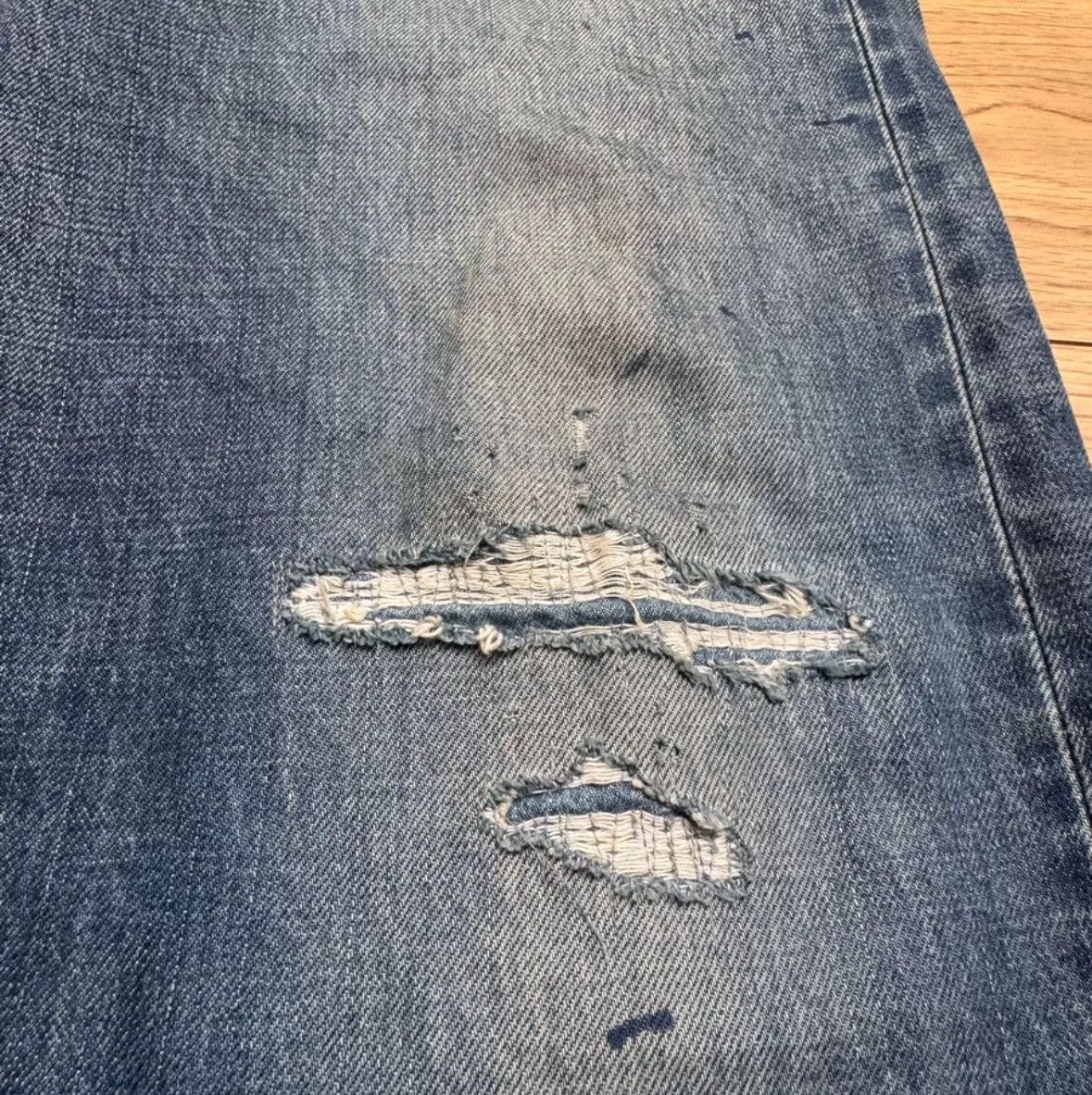 Visvim VISVIM Societal SCULPTURE Wash Damaged Patch Jeans Size US 36 / EU 52 - 3 Thumbnail