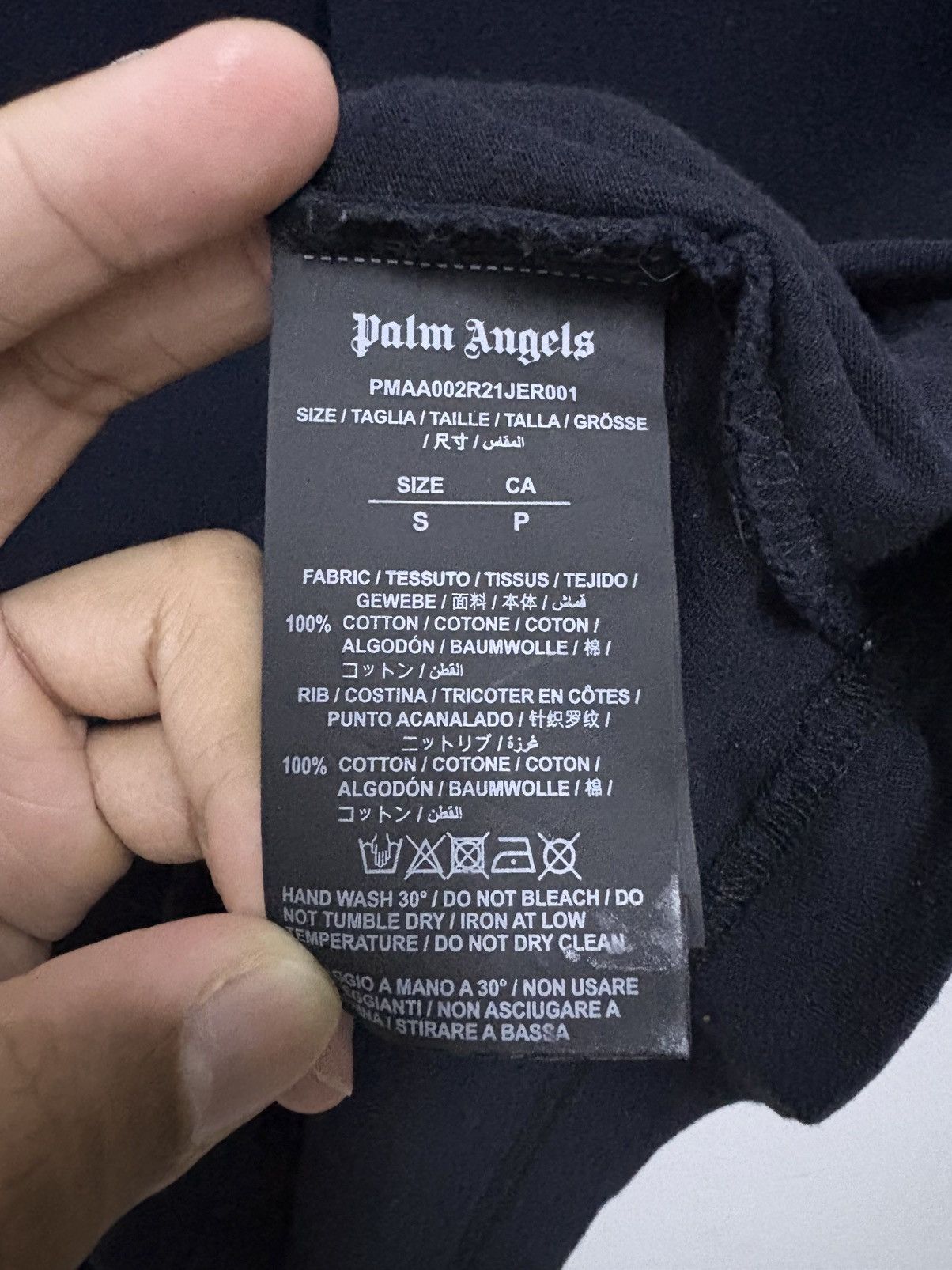 Palm Angels 2000's Palm Angels - Black Curved Classic Baggy T-Shirt Size US M / EU 48-50 / 2 - 11 Thumbnail