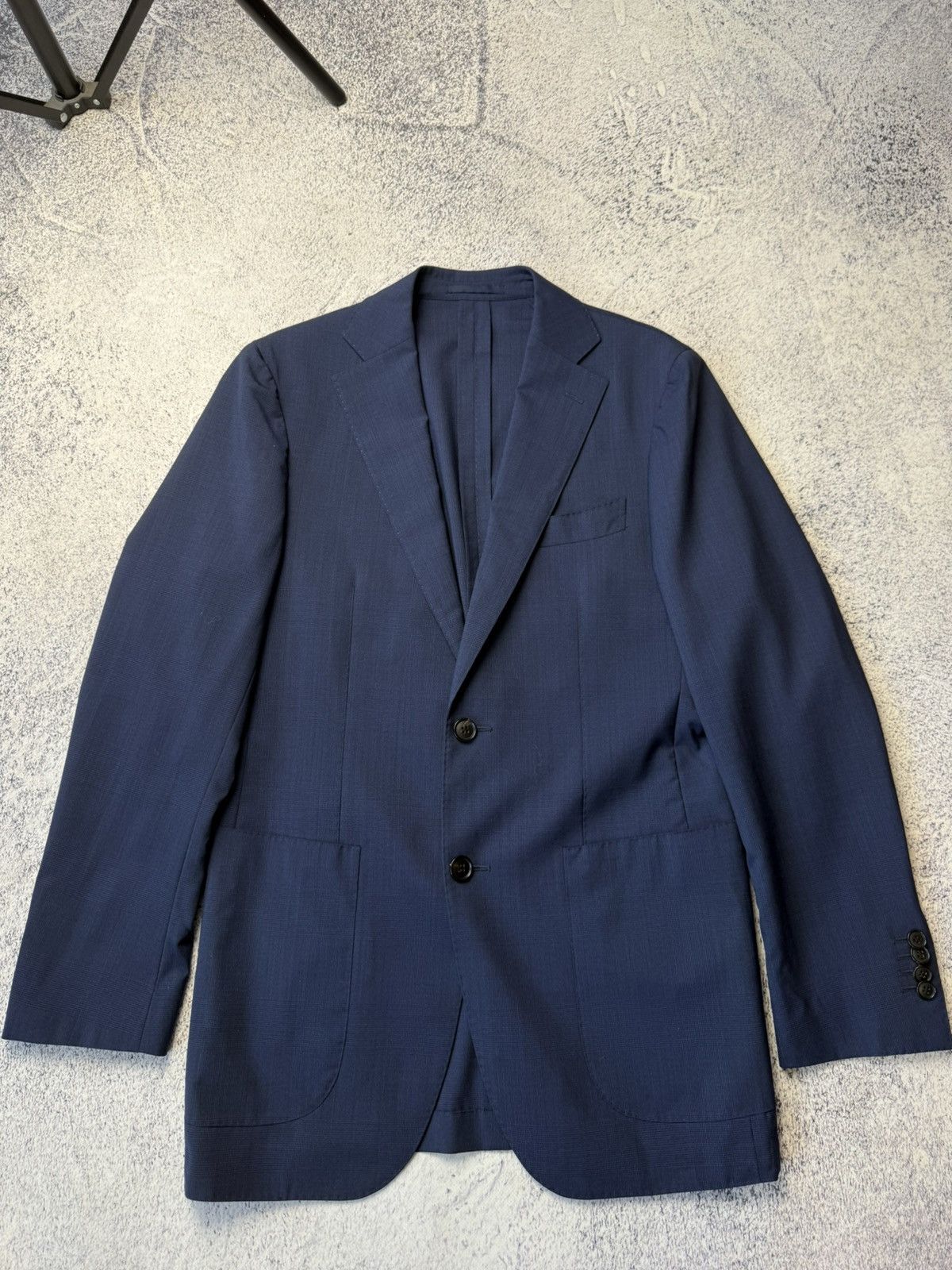 Suitsupply Mens Suitsupply Havana Patch UL Blue Wool Suit Size 46R - 3 Thumbnail