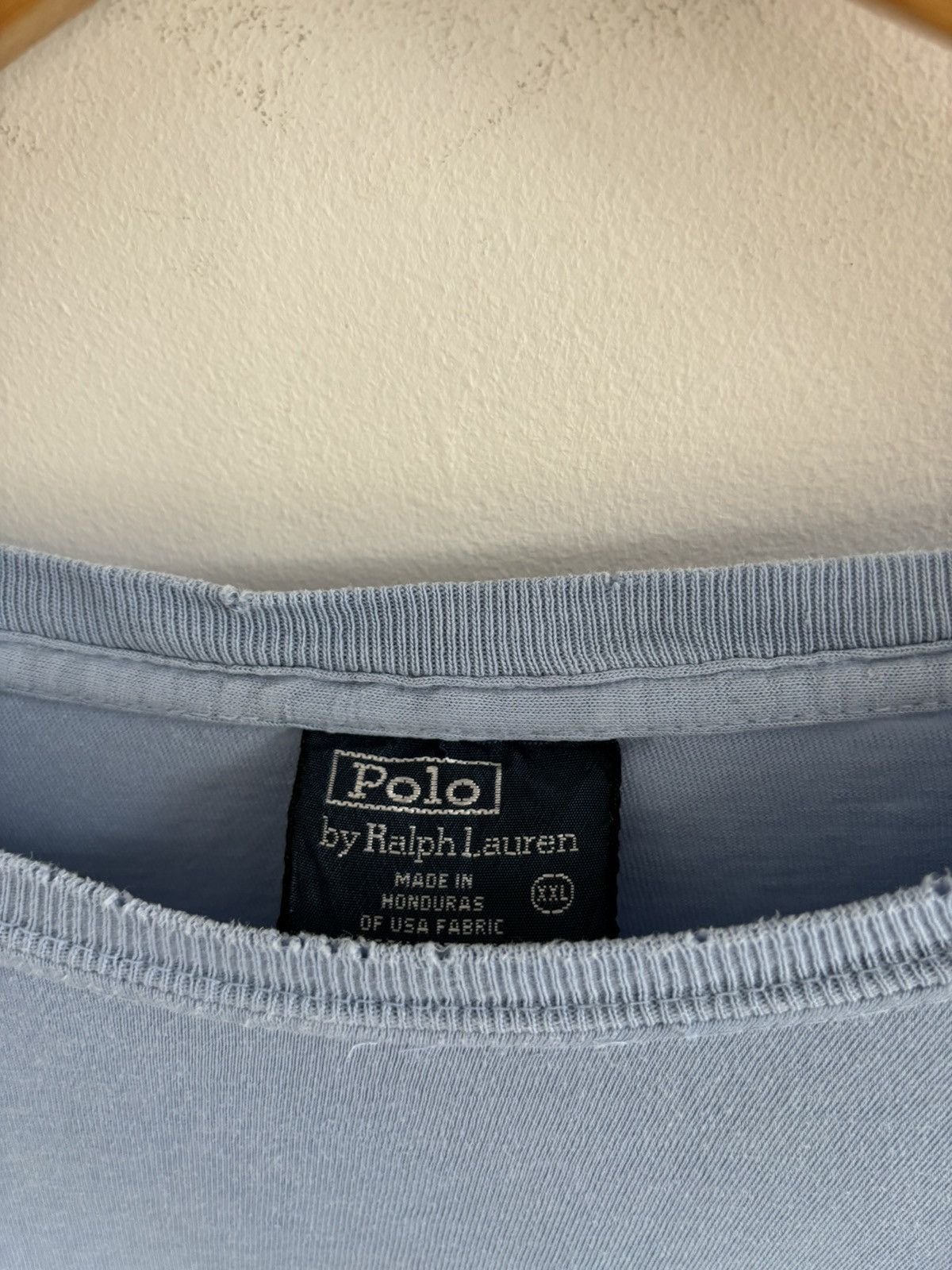 Polo Ralph Lauren × Ralph Lauren Vintage Polo Ralph Lauren Blue Distressed Tee Size US XXL / EU 58 / 5 - 4 Thumbnail