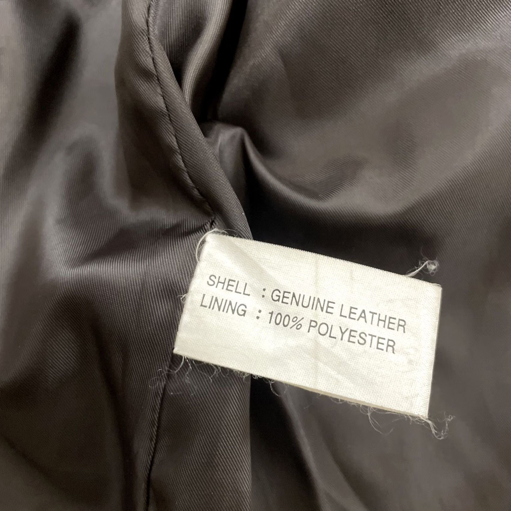 Vintage VINTAGE Suzie's Fashion Leather Jacket Women L 90s Mocha Chocolate Black Chore Coat Mock Neck Parka Size L / US 10 / IT 46 - 7 Thumbnail