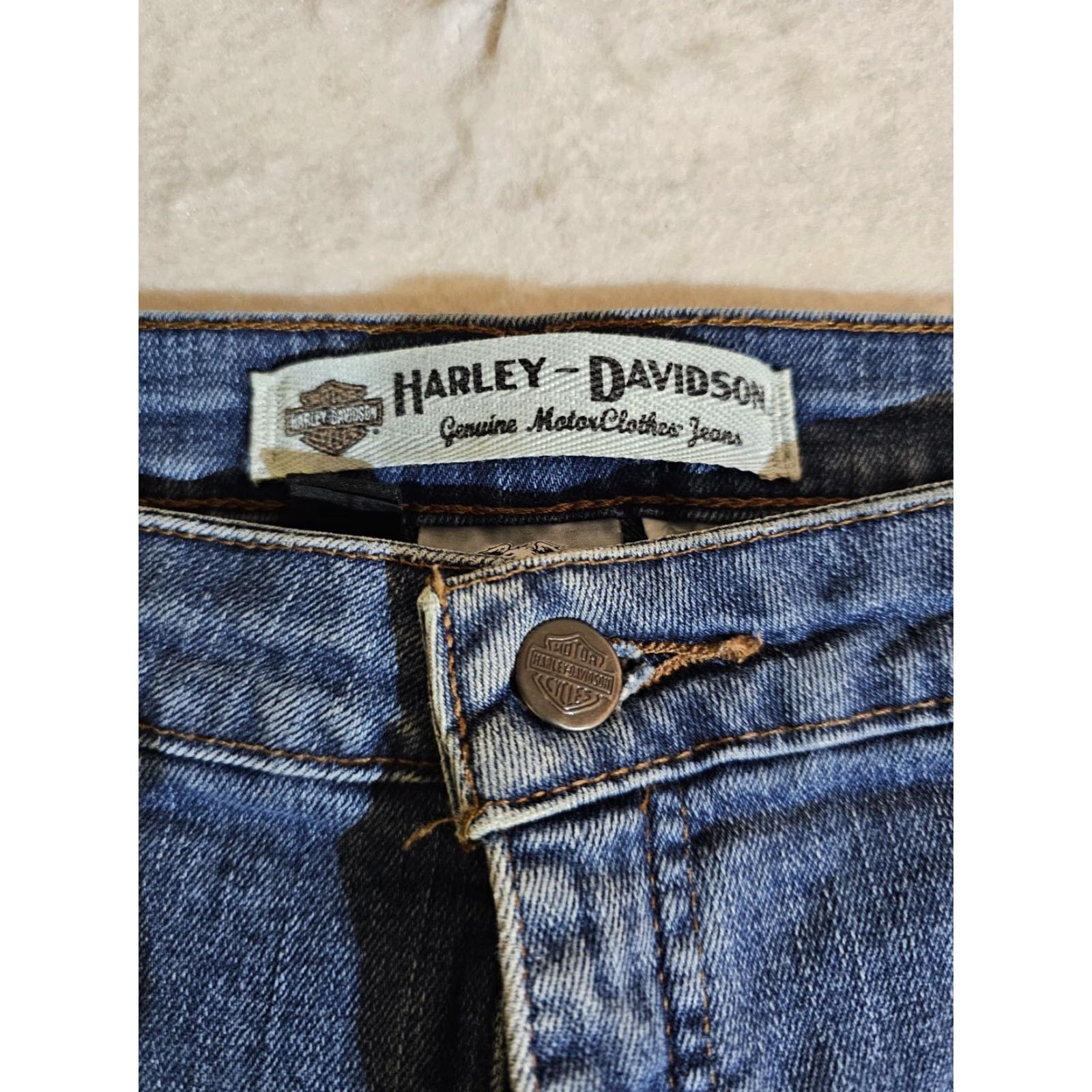 Harley Davidson Harley Davidson Jeans Bootcut Denim Med Wash Womens Size 10 Reg RN103819 Size 32" / US 10 / IT 46 - 4 Thumbnail