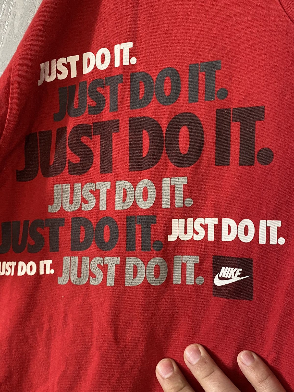 Nike × Vintage Vintage Nike Just Do It Big Logo T-shirt Drill Hype Size US XXL / EU 58 / 5 - 4 Thumbnail
