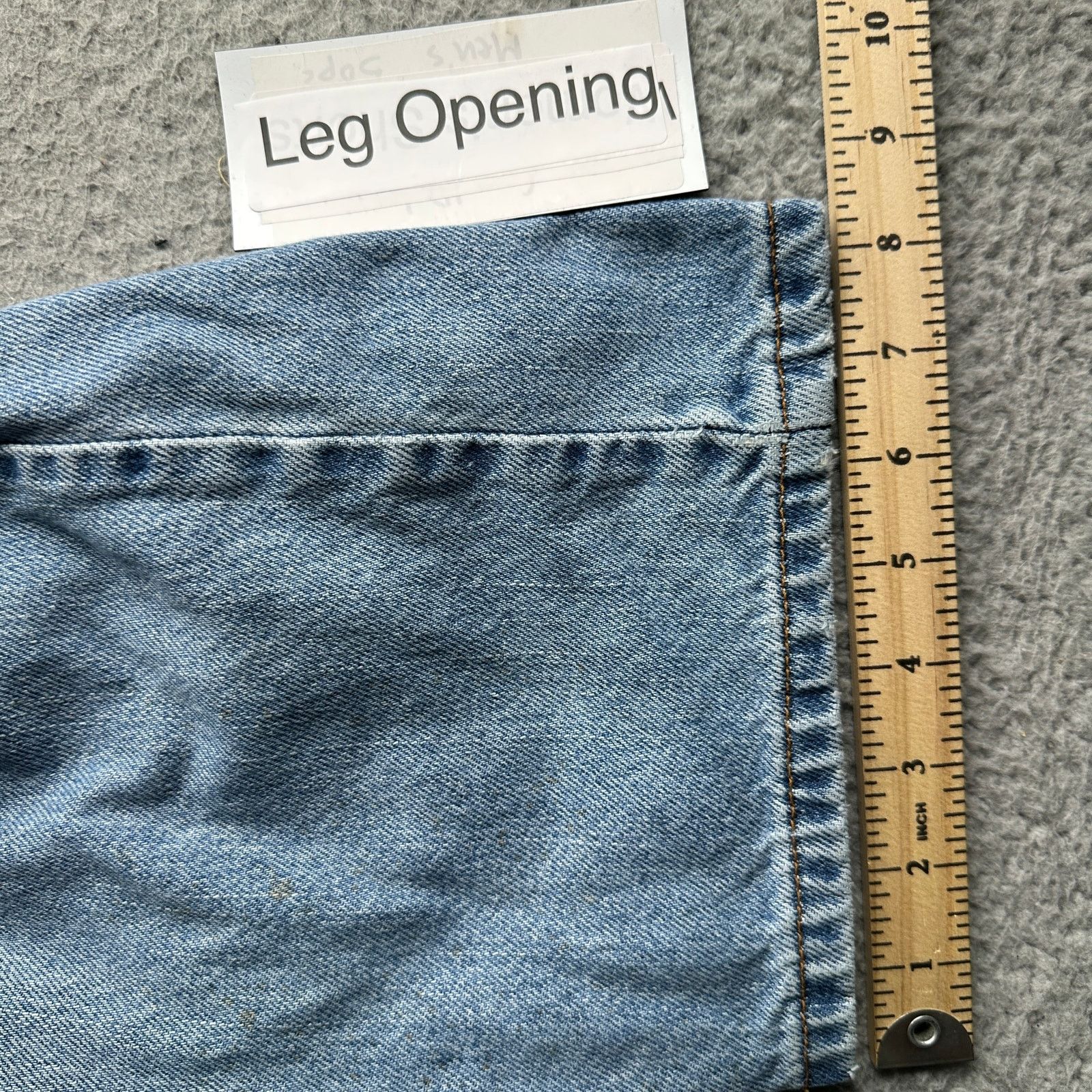 Levi's Levis 505 Light Wash Jeans Mens 36x32 Regular Fit Blue Size US 36 / EU 52 - 8 Thumbnail