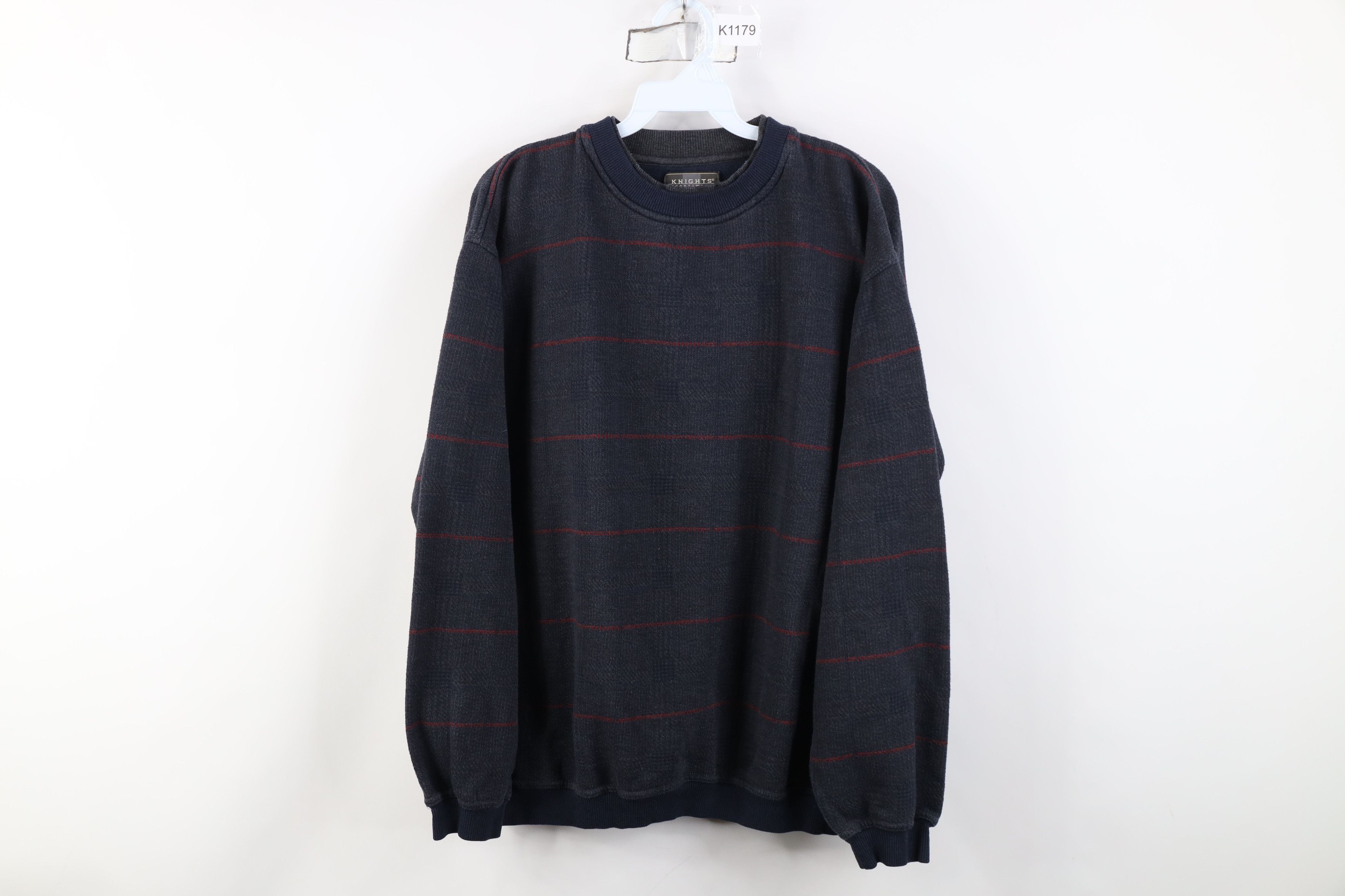 Vintage Vintage 90s Streetwear Layered Houndstooth Plaid Sweatshirt Size US L / EU 52-54 / 3 - 1 Thumbnail