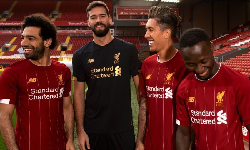 New Balance Liverpool 2019-2020 Home Soccer Jersey Football Shirt Kit Size US M / EU 48-50 / 2 - 3 Thumbnail