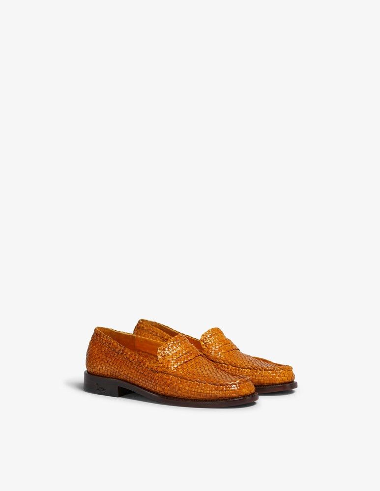 Marni o1w1db10125 Leather Moccasin With Maxi Tassels in Orange Size US 12 / EU 45 - 2 Thumbnail