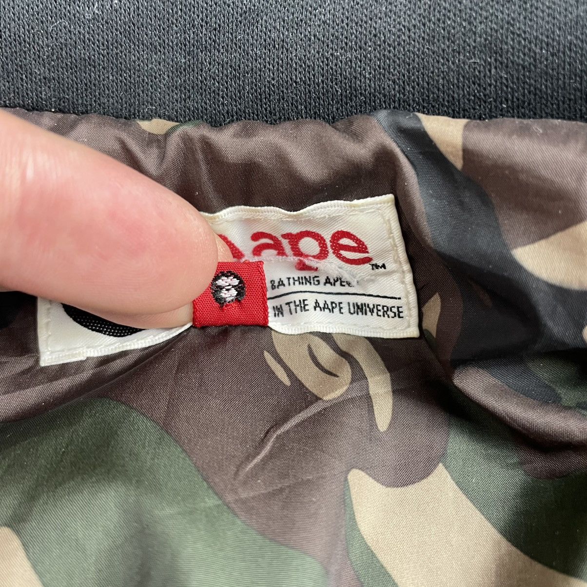 Bape 2014 AAPE by a Bathing Ape Biker Jacket S Black Camo Lined Size US S / EU 44-46 / 1 - 13 Thumbnail