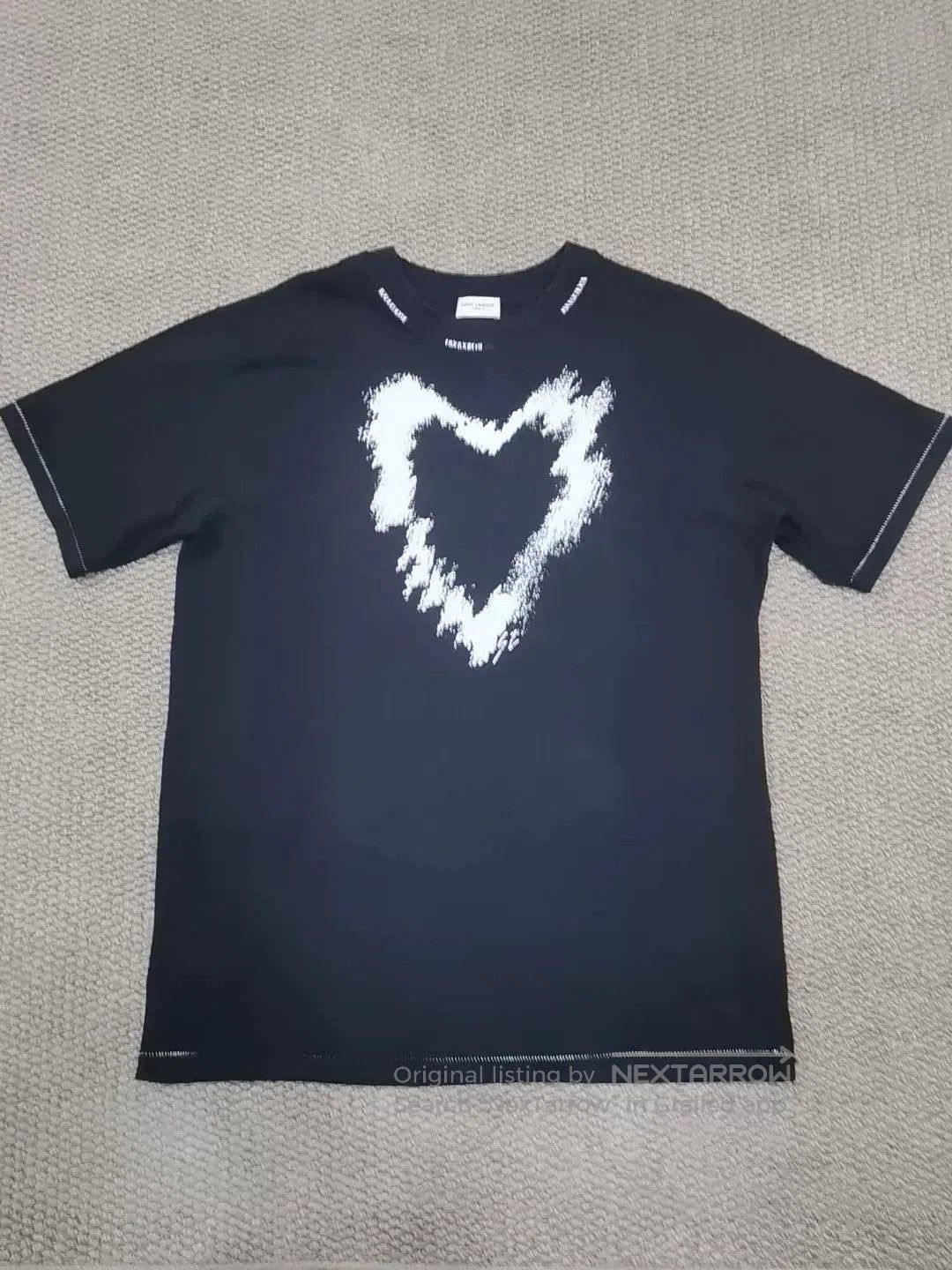 Saint Laurent Paris Saint Laurent Black Heart Graphic T. Size US L / EU 52-54 / 3 - 1 Thumbnail