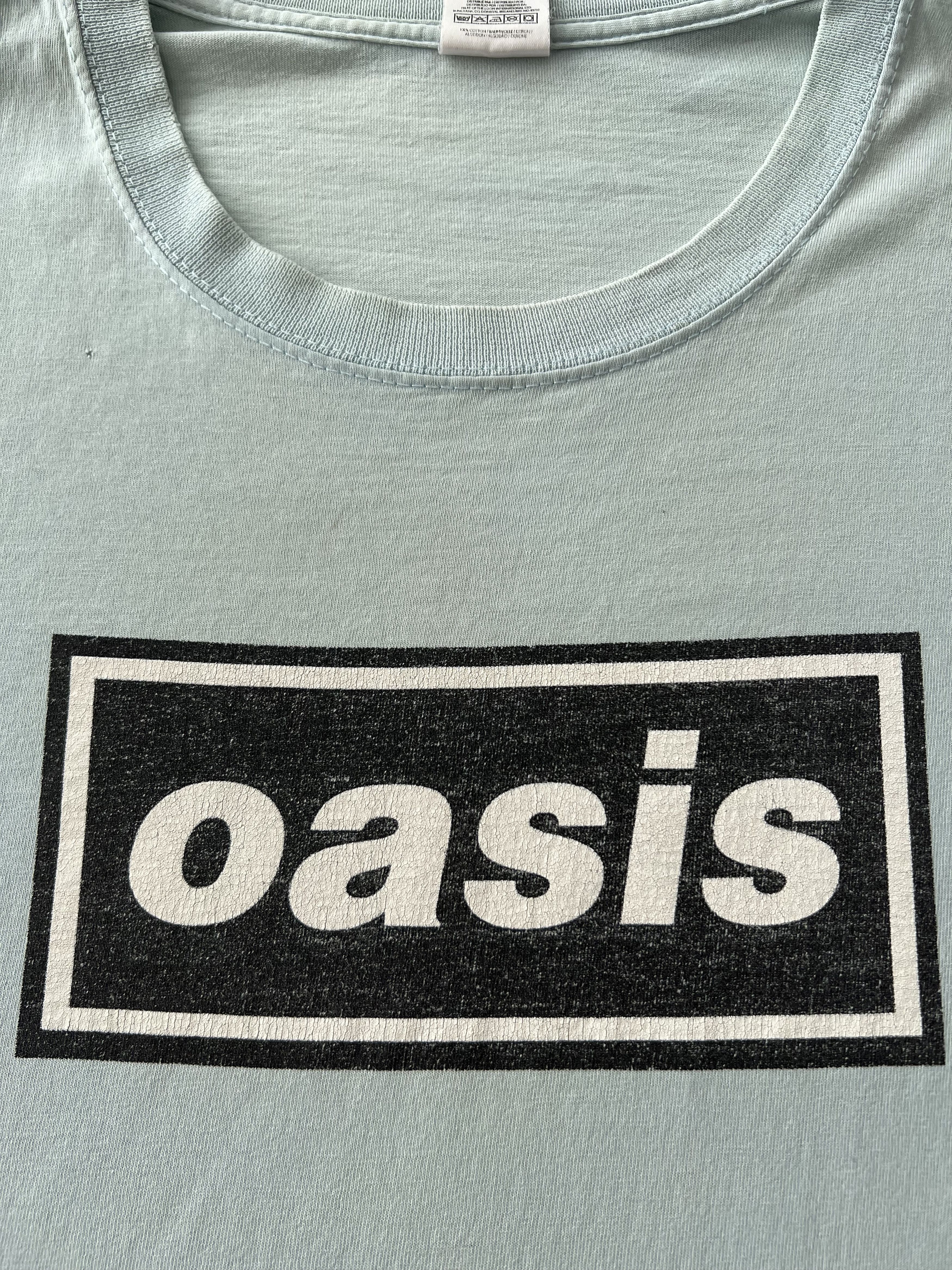 Band Tees Vintage 2000s Oasis Definitely Maybe Britpop Blue T-shirt Size US XL / EU 56 / 4 - 4 Thumbnail