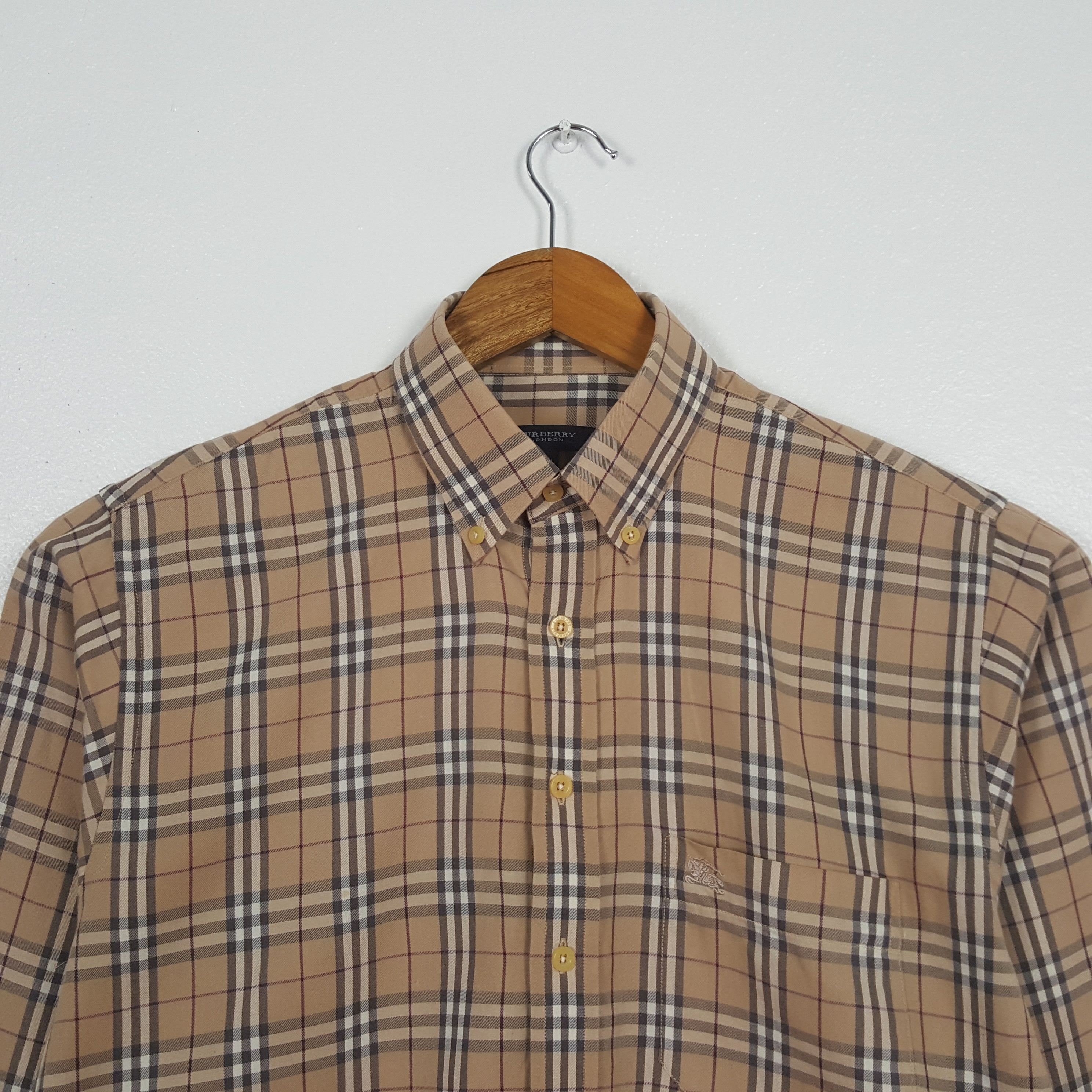 Burberry Vintage Burberry London Nova Check Style Shirt C319N26 Size US M / EU 48-50 / 2 - 2 Thumbnail