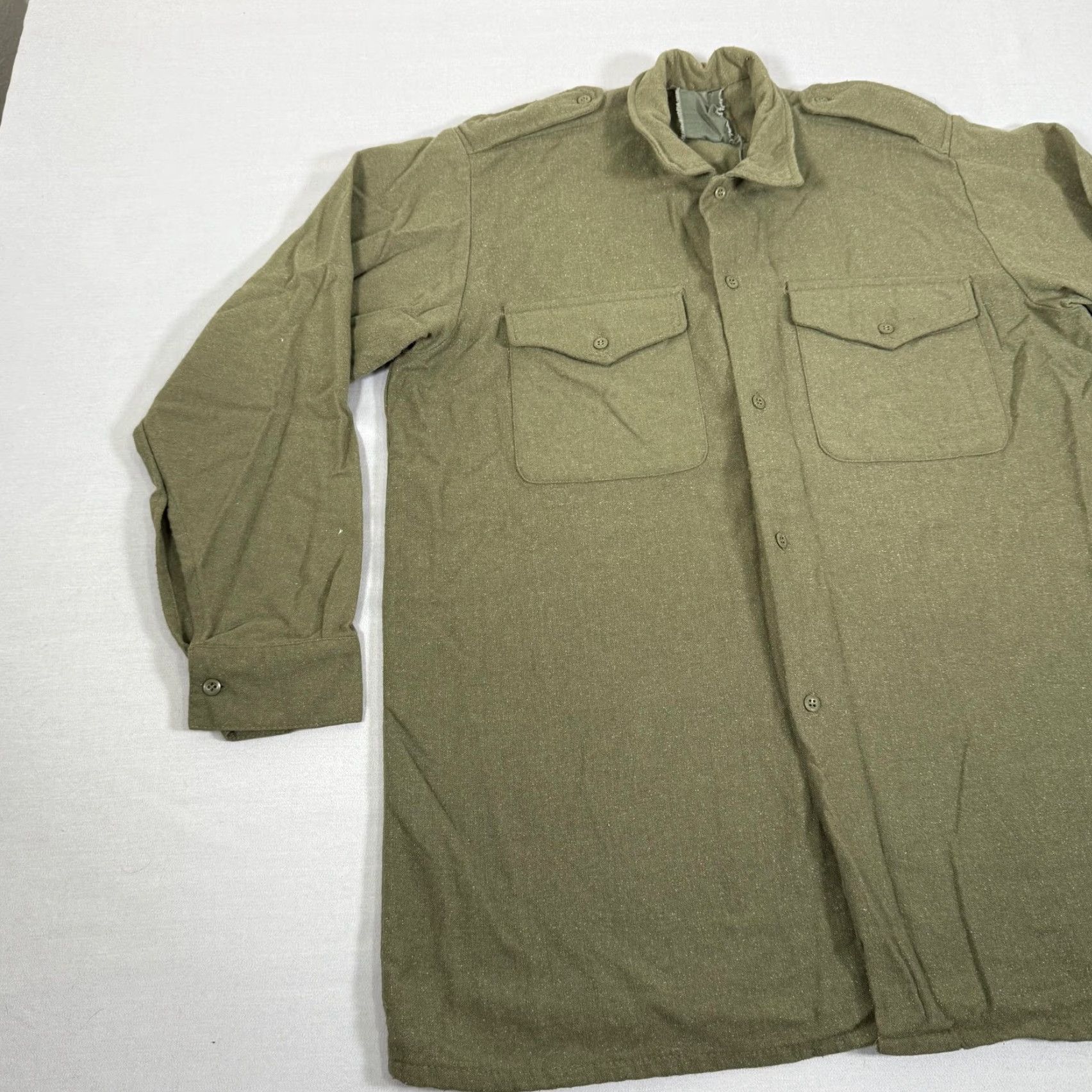 Vintage VINTAGE Military Shirt Mens XL Green Wool British Army Combat Field Coat Size US XL / EU 56 / 4 - 4 Thumbnail