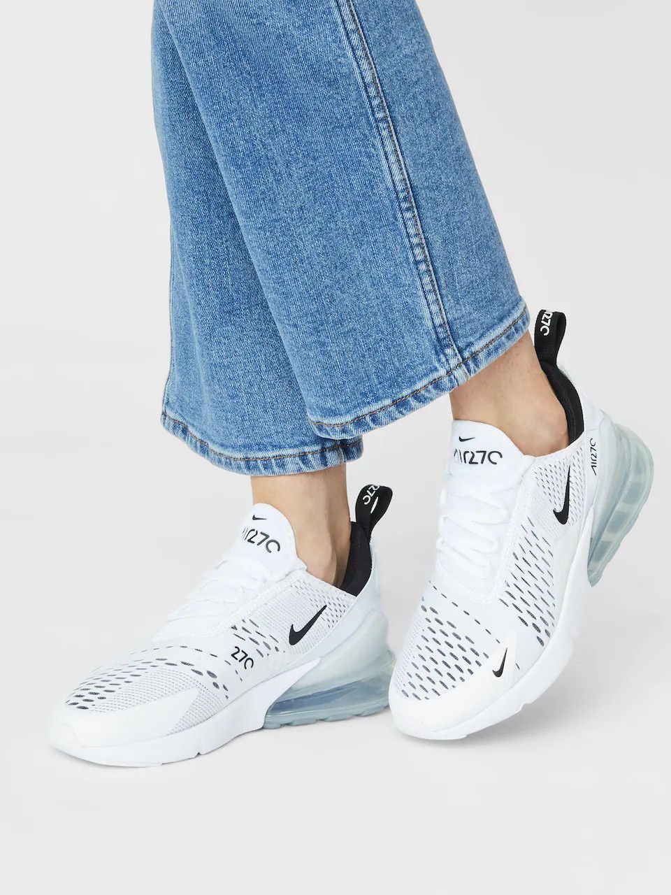 Nike Air Max 270 White Black Womens Size US 6 / IT 36 - 2 Thumbnail