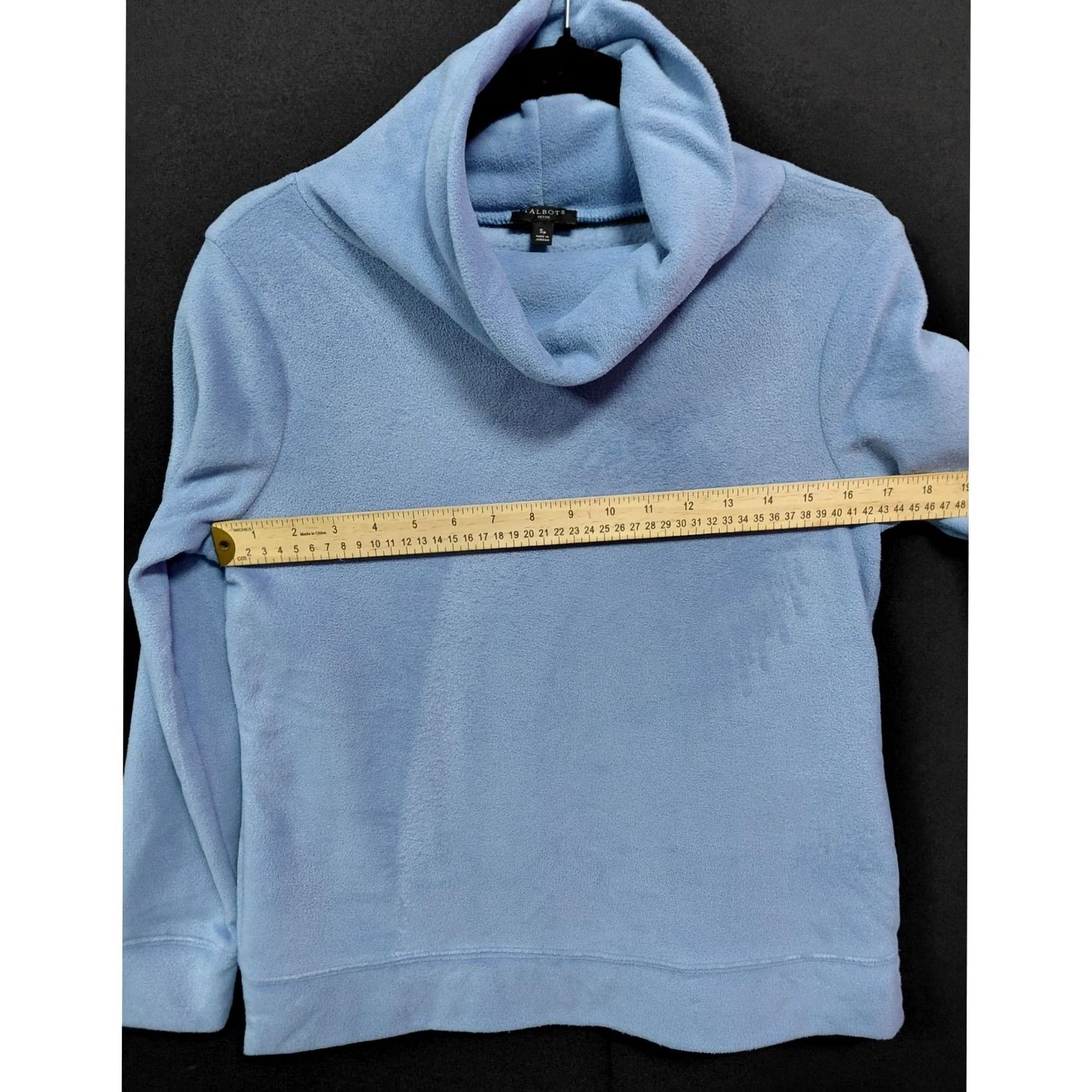 Talbots TALBOTS PETITE Blue Cowl Neck Pullover Sweater Solid Knit Women Size S Size S / US 4 / IT 40 - 4 Thumbnail
