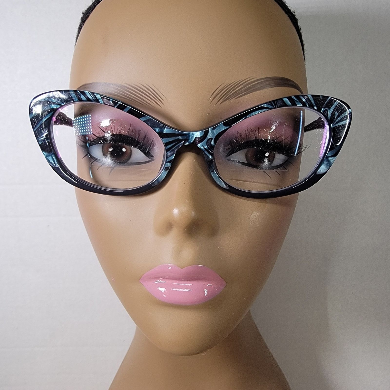 Other Frost Handmade Blue Marble Cat Eye Glasses From Germany Size ONE SIZE - 1 Thumbnail