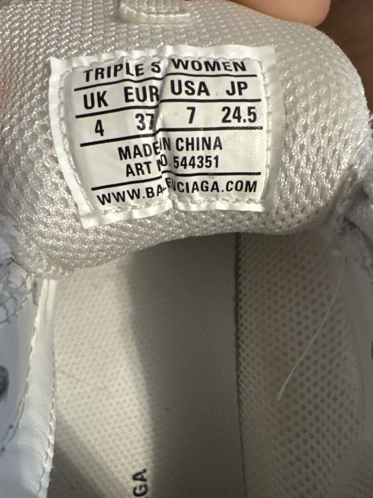 Balenciaga MEN'S TRIPLE S CLEAR SOLE SNEAKER IN WHITE Size US 7 / EU 40 - 2 Thumbnail