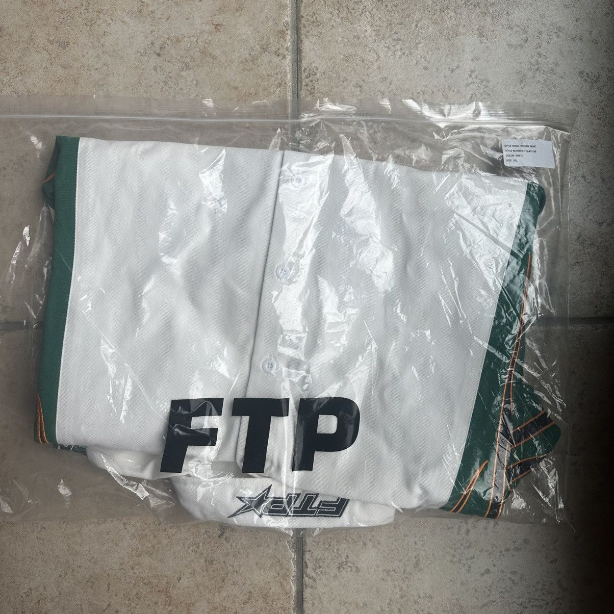 Fuck The Population SIZE 3XL FTP Raceway Button Up Shirt (White) Size US XXL / EU 58 / 5 - 2 Thumbnail