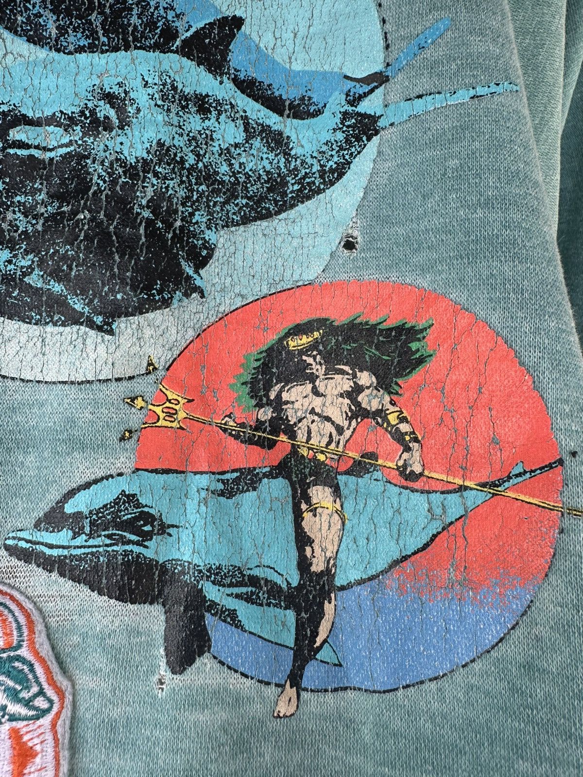 Other Vintage Crewneck Dolphins de Miami Aquaman Distressed Size US XL / EU 56 / 4 - 4 Thumbnail