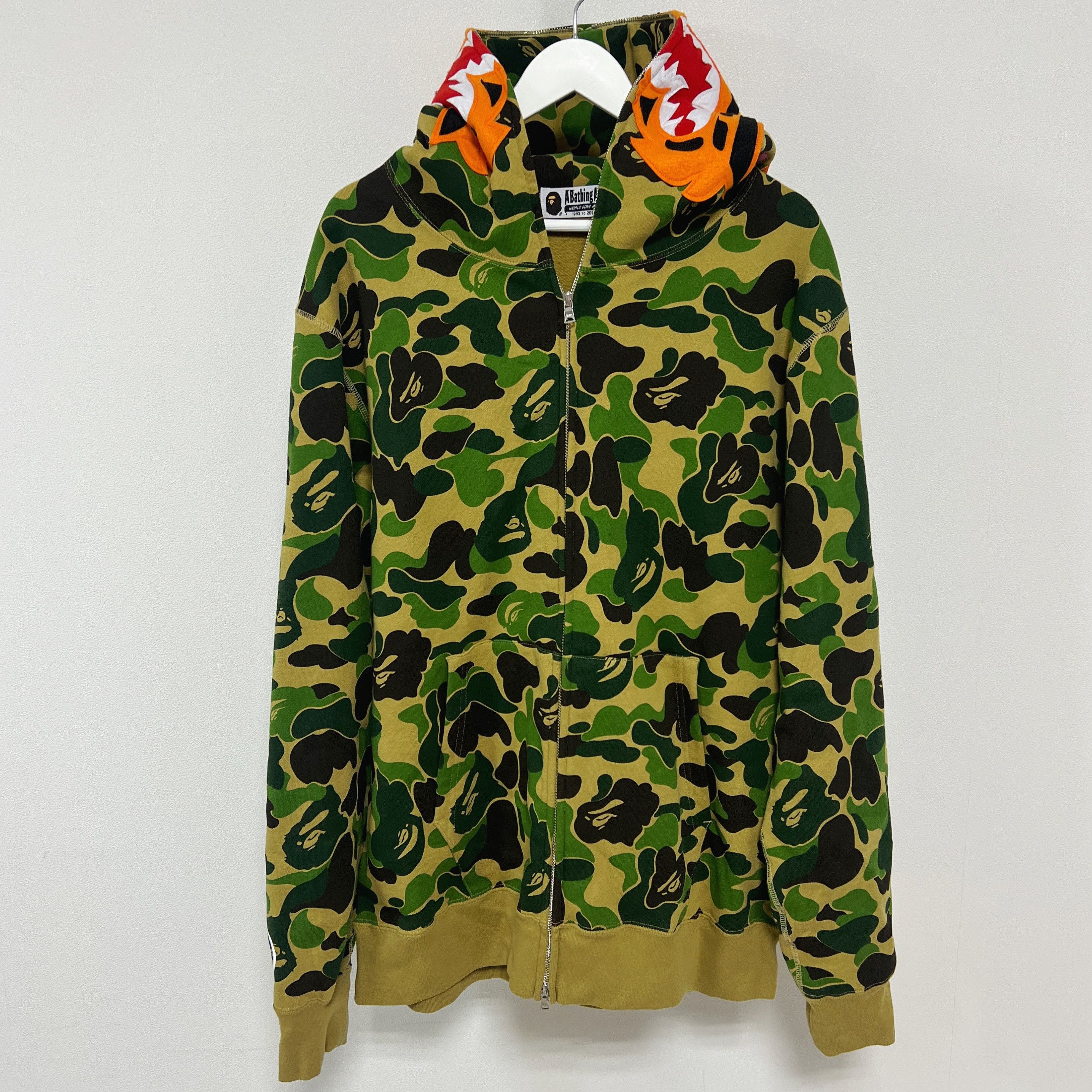 Bape BAPE ABC Camo Tiger Full Zip Hoodie Army Green Size US XXL / EU 58 / 5 - 1 Thumbnail