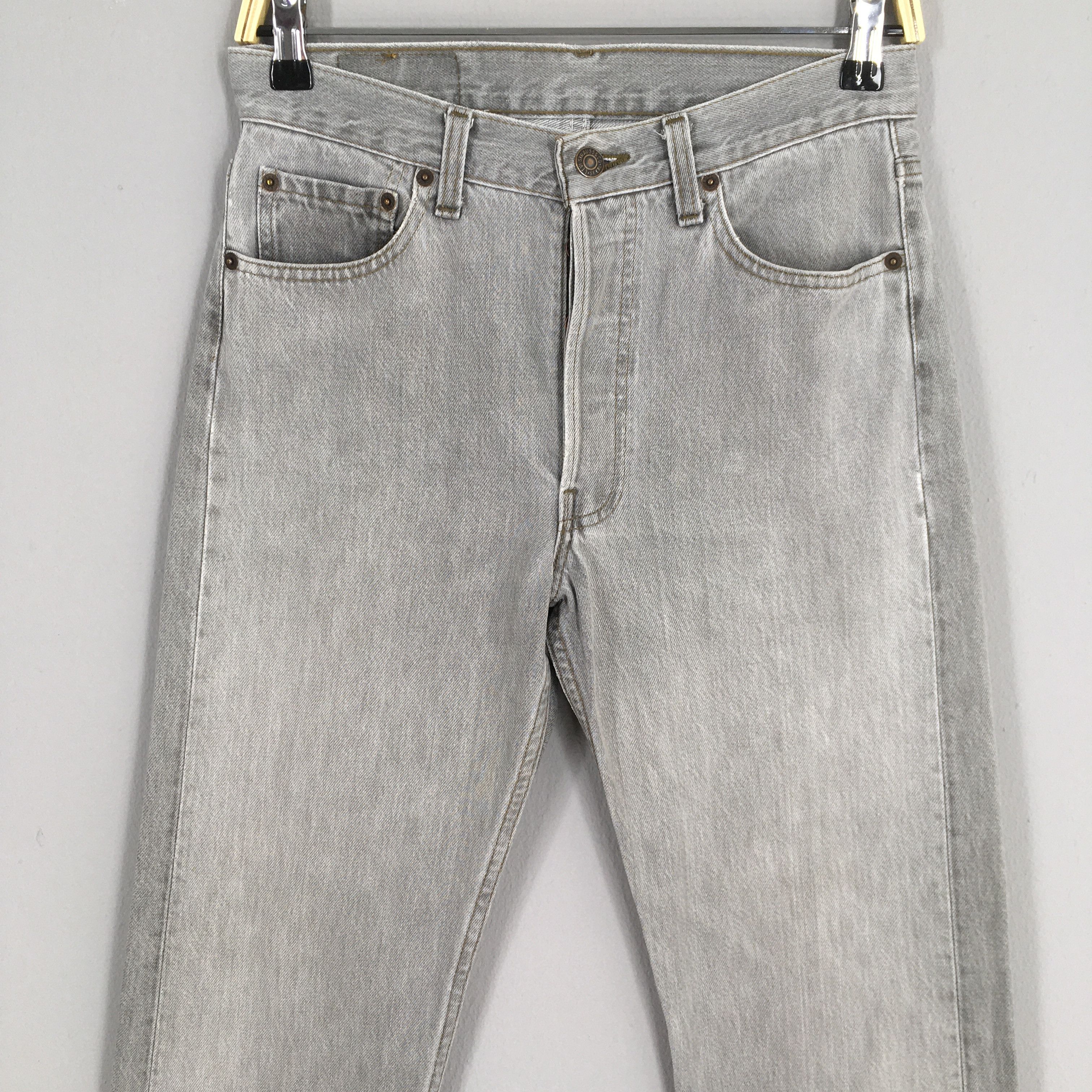 Levi's Size 27x32 Vintage 90s Levi's 501 Faded Black Jeans S366 Size 27" / US 4 / IT 40 - 2 Thumbnail