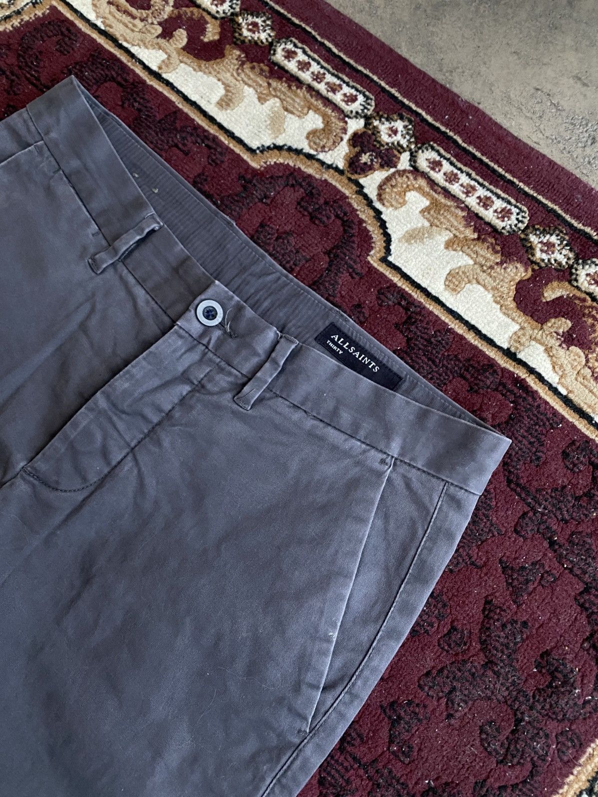Allsaints Allsaints Chino Pants Denim Dark grey 30 size classic casual Size US 30 / EU 46 - 3 Thumbnail