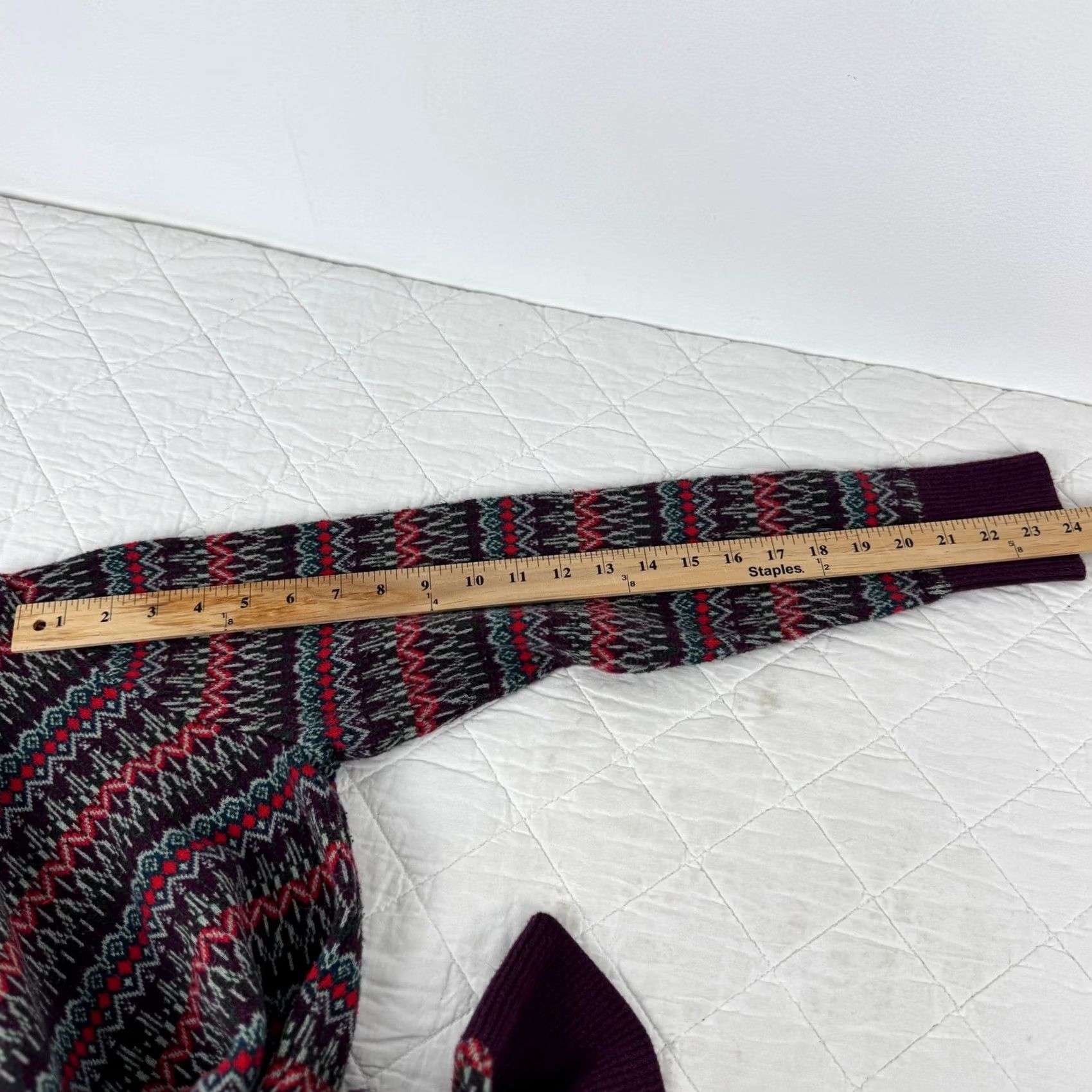 Vintage VINTAGE LL Bean Womens Purple Fair Isle Turtleneck Sweater Size M Regular Knit Pullover Size M / US 6-8 / IT 42-44 - 6 Thumbnail