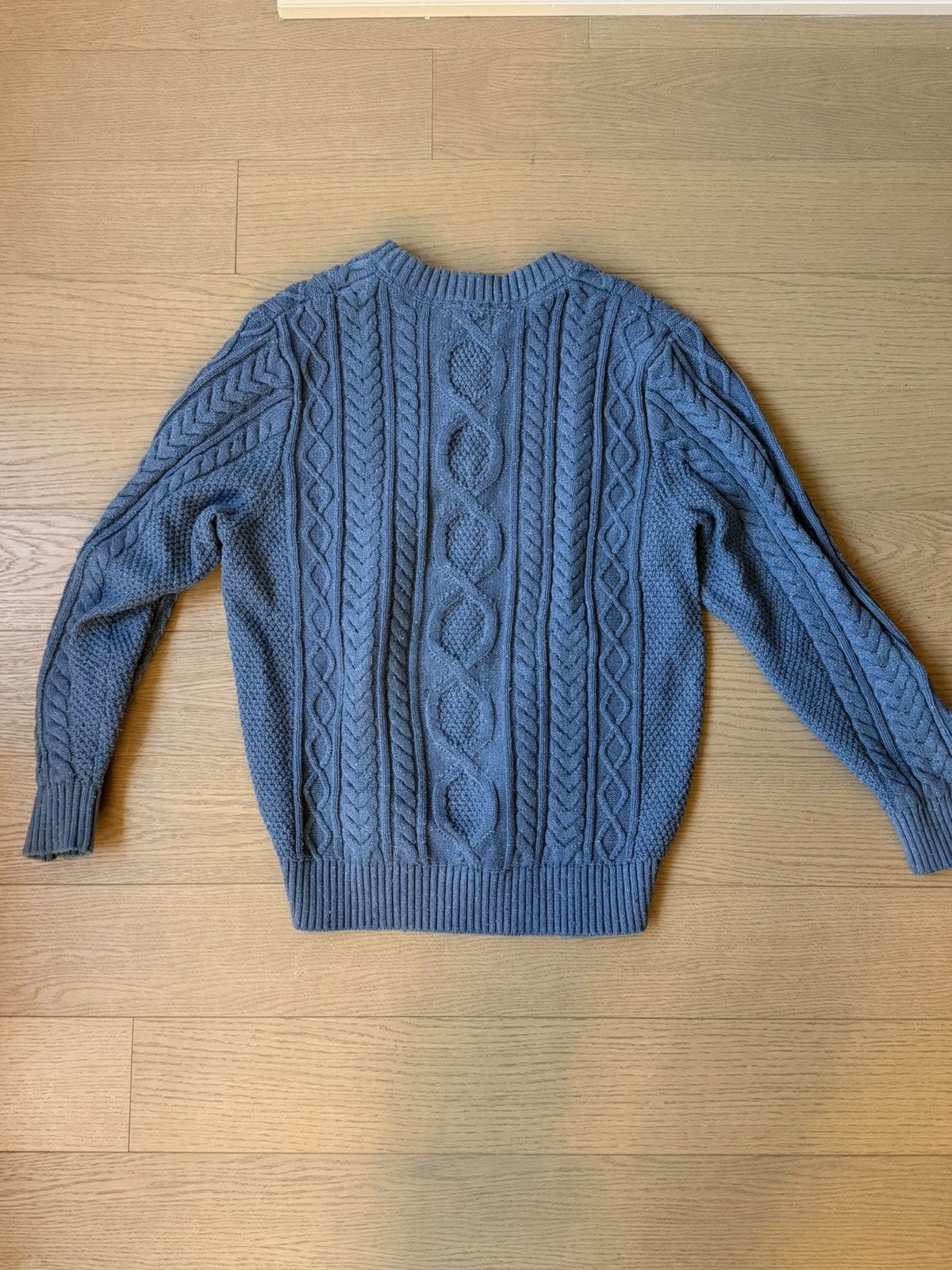 L.L. Bean Royal Blue Heritage Knit Cable Fisherman’s Sweater Size US L / EU 52-54 / 3 - 2 Thumbnail